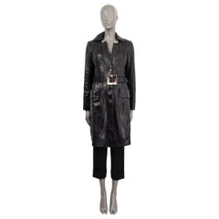 JITROIS black PYTHON BELTED Coat Jacket 38 S