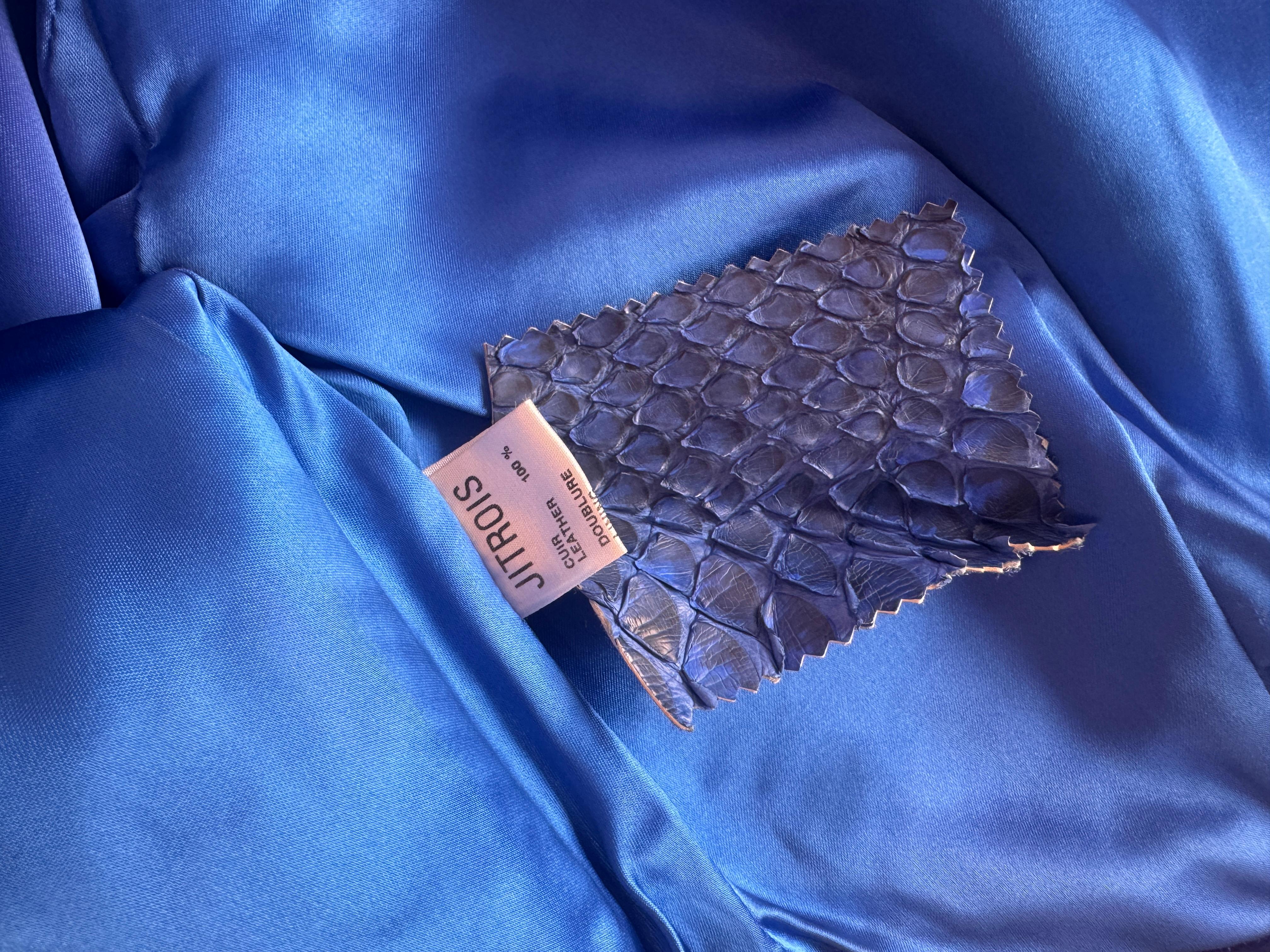 Chaqueta Phyton Vintage Azul Jitrois en venta 1