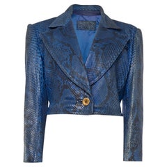 Veste Vintage Phyton bleu Jitrois
