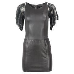 Jitrois Cutout Stretch Leather Mini Dress Fr 36 Uk 8