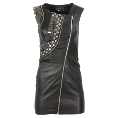 Jitrois Embellished Stretch Leather Mini Dress Fr 38 Uk 10