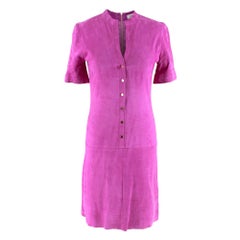 Jitrois Magenta Velour Button Down Mini Dress	S  38
