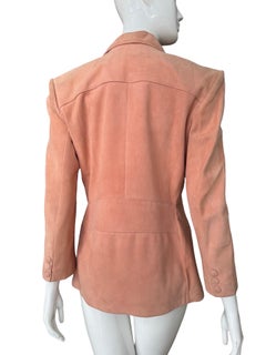 Jitrois Pink Suede Double Breasted Jacket