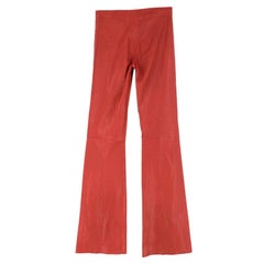 Jitrois Red Leather Flared Trousers US 4