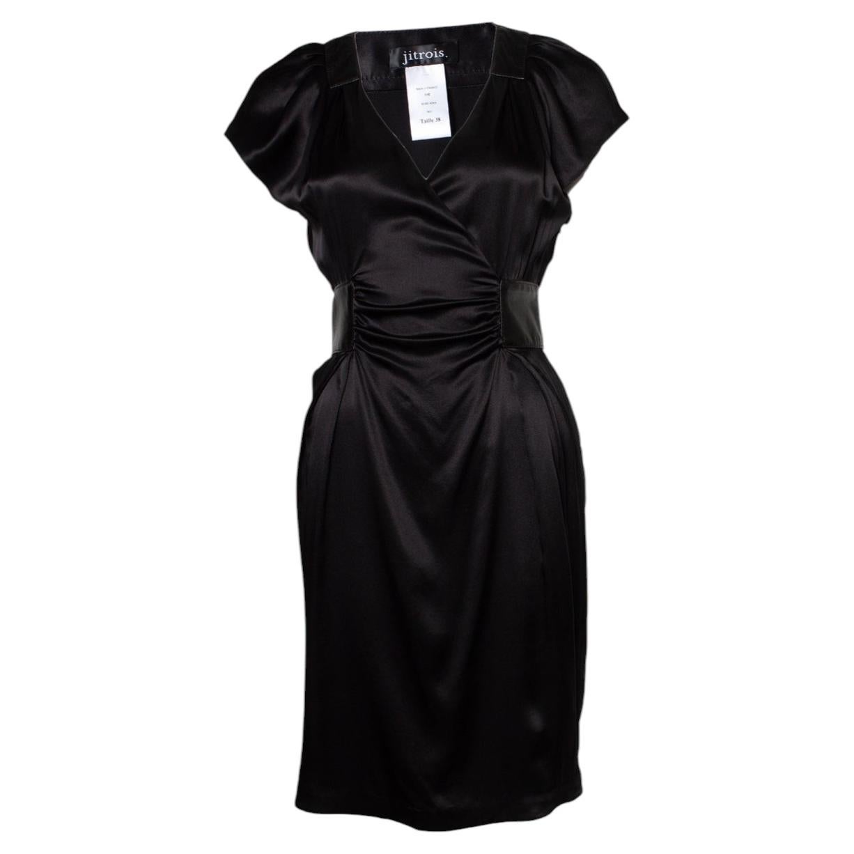 Jitrois, silk dress in black