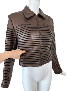JITROIS Vintage Bronze Braun Leder Massai Jacke 90er Jahre Iconic