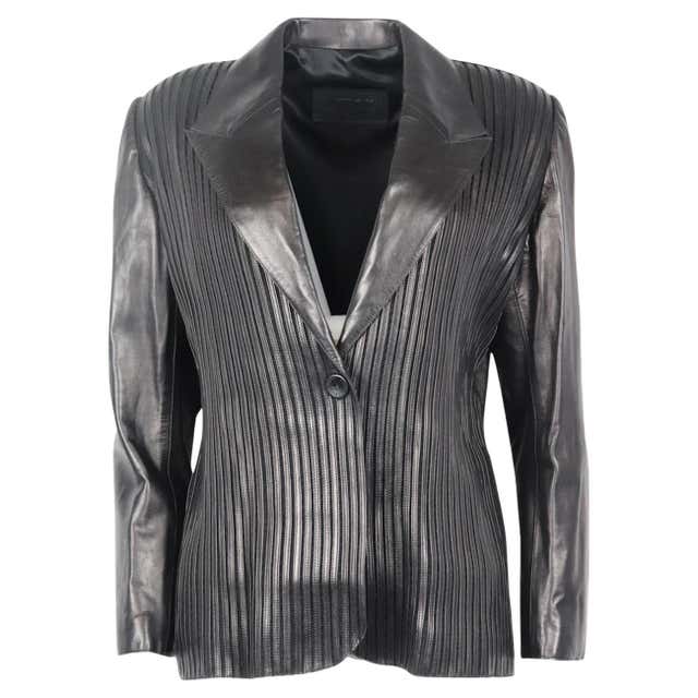 Barbara Bui Leather Biker Jacket It 40 Uk 8 For Sale at 1stDibs