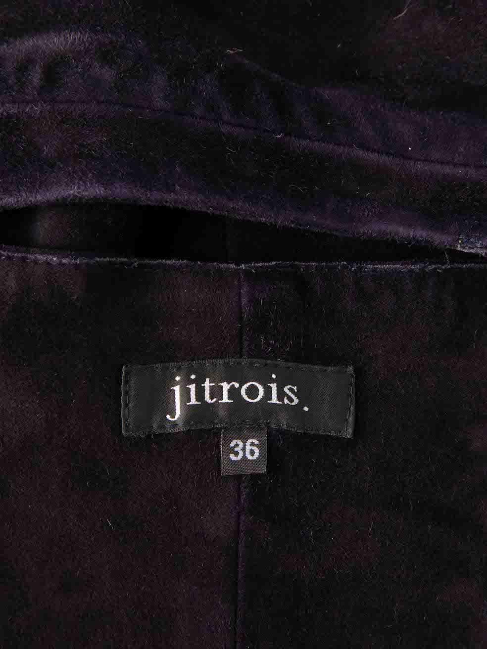 Jitrois Women's Purple Suede Halterneck Top 1