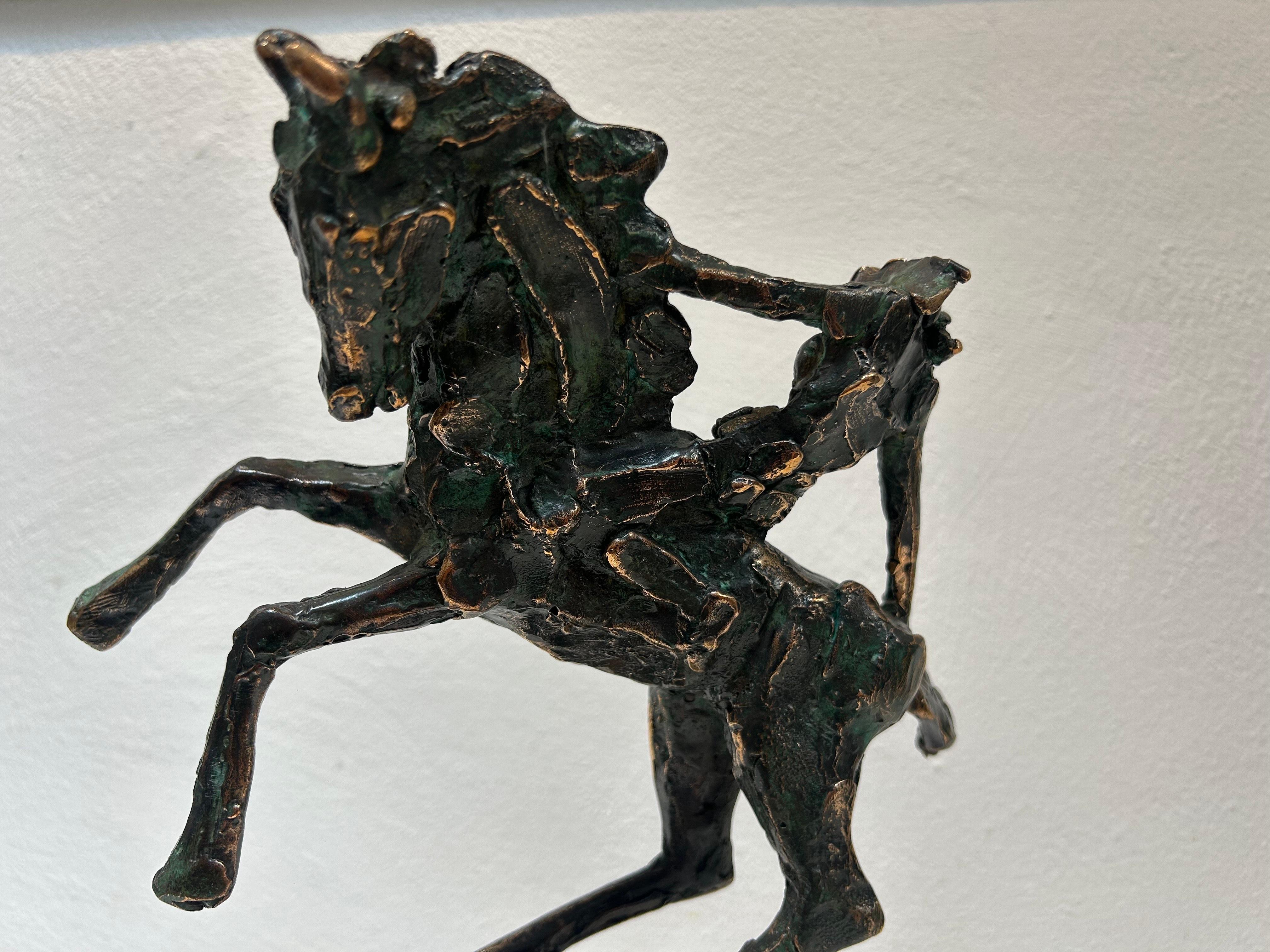 Amazone Cavallo a Cavallo Uomo Scultura Figurativa in Bronzo Contemporanea In Stock in vendita 5