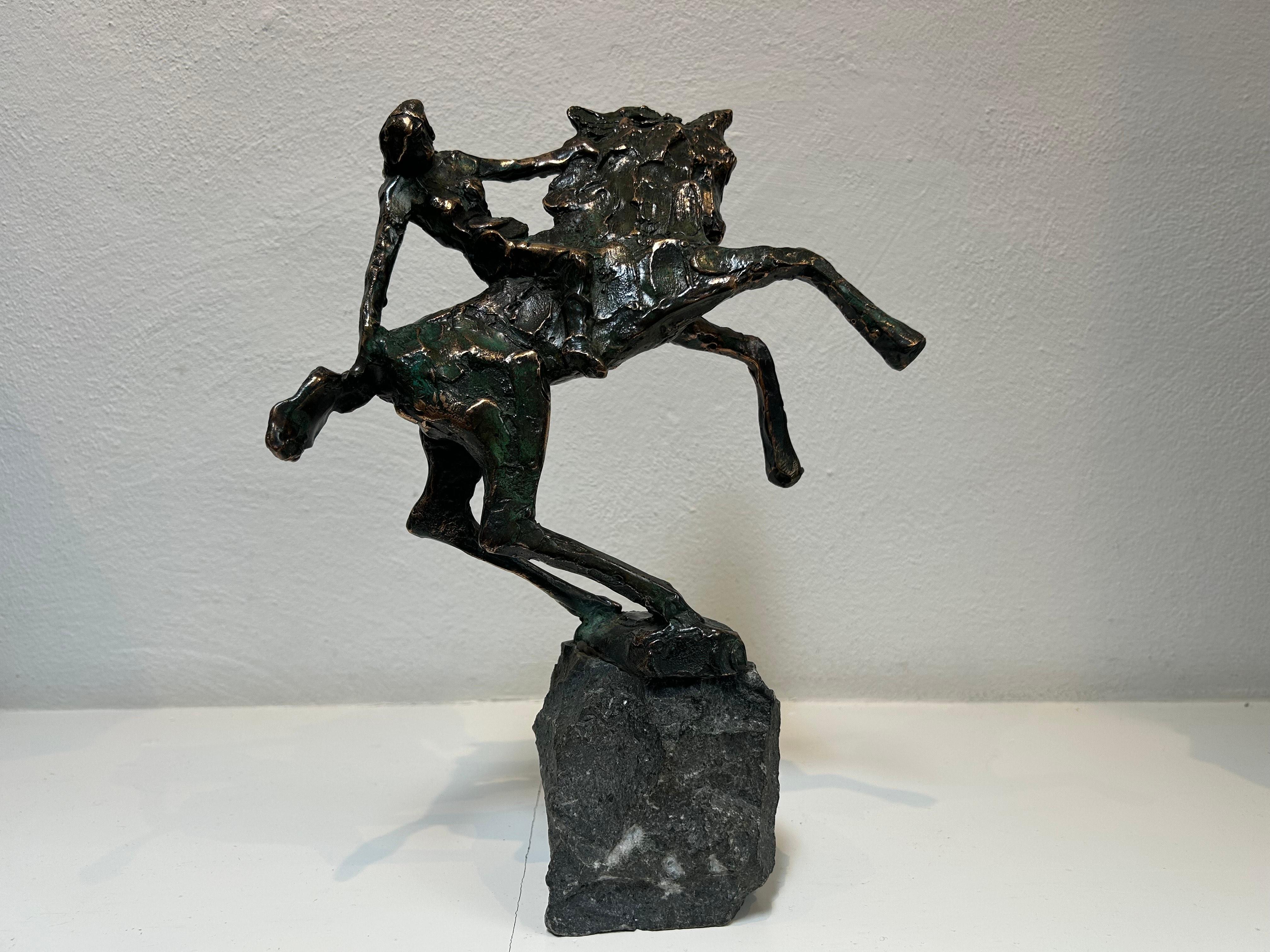 Amazone Cavallo a Cavallo Uomo Scultura Figurativa in Bronzo Contemporanea In Stock

Jits Bakker era un artista olandese versatile: scultore, pittore, acquerellista, disegnatore, artista del vetro, argentiere e grafico. An He rifiuta di essere