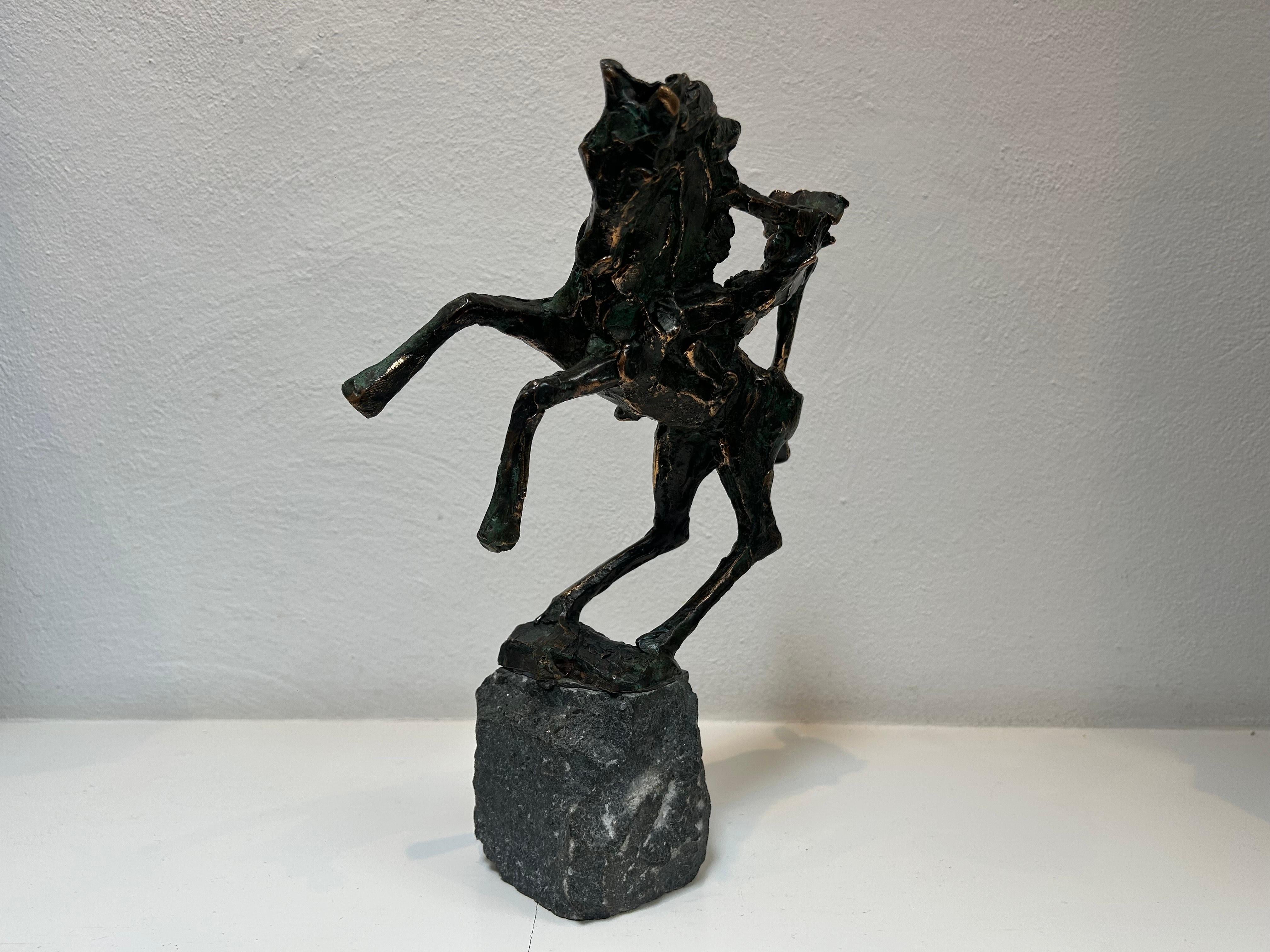 Amazone Cavallo a Cavallo Uomo Scultura Figurativa in Bronzo Contemporanea In Stock in vendita 2