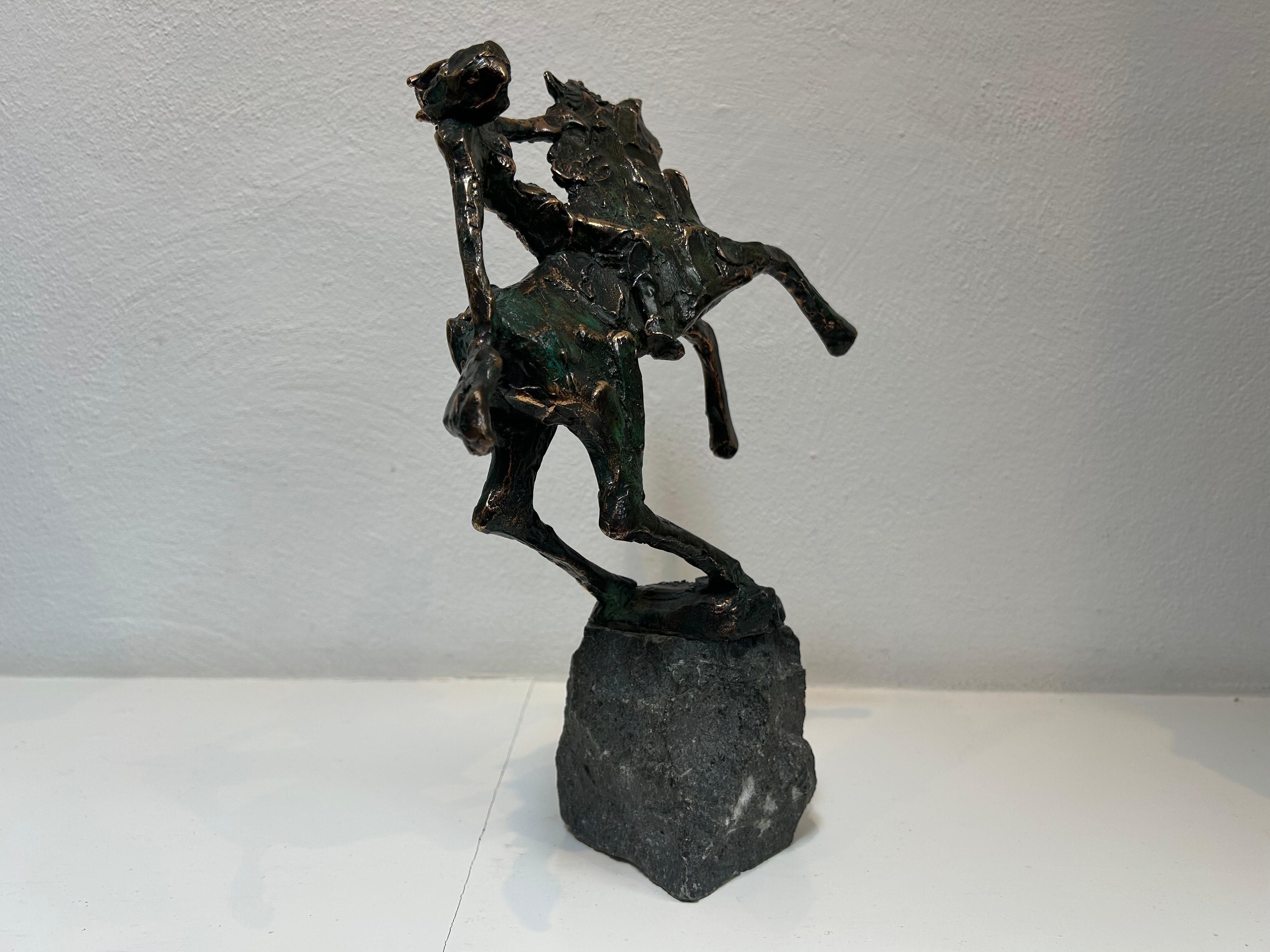 Amazone Cavallo a Cavallo Uomo Scultura Figurativa in Bronzo Contemporanea In Stock in vendita 4