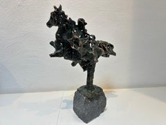 Amazone Ruiter Amazon Horseman Contemporary Animal Men Sculpture Bronze In Stock