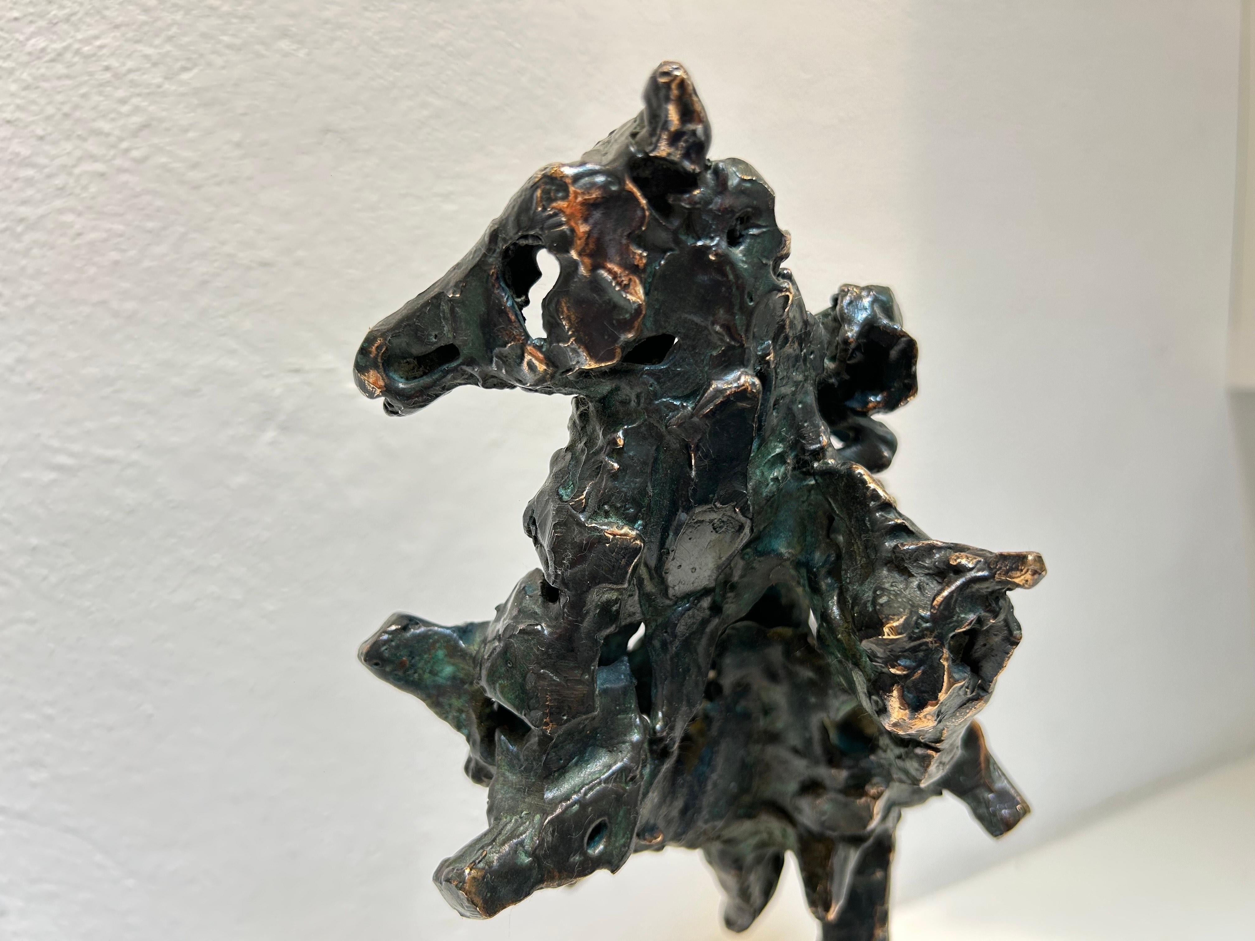 Amazone Ruiter Amazon Horseman Contemporary Animal Men Sculpture Bronze In Stock For Sale 3