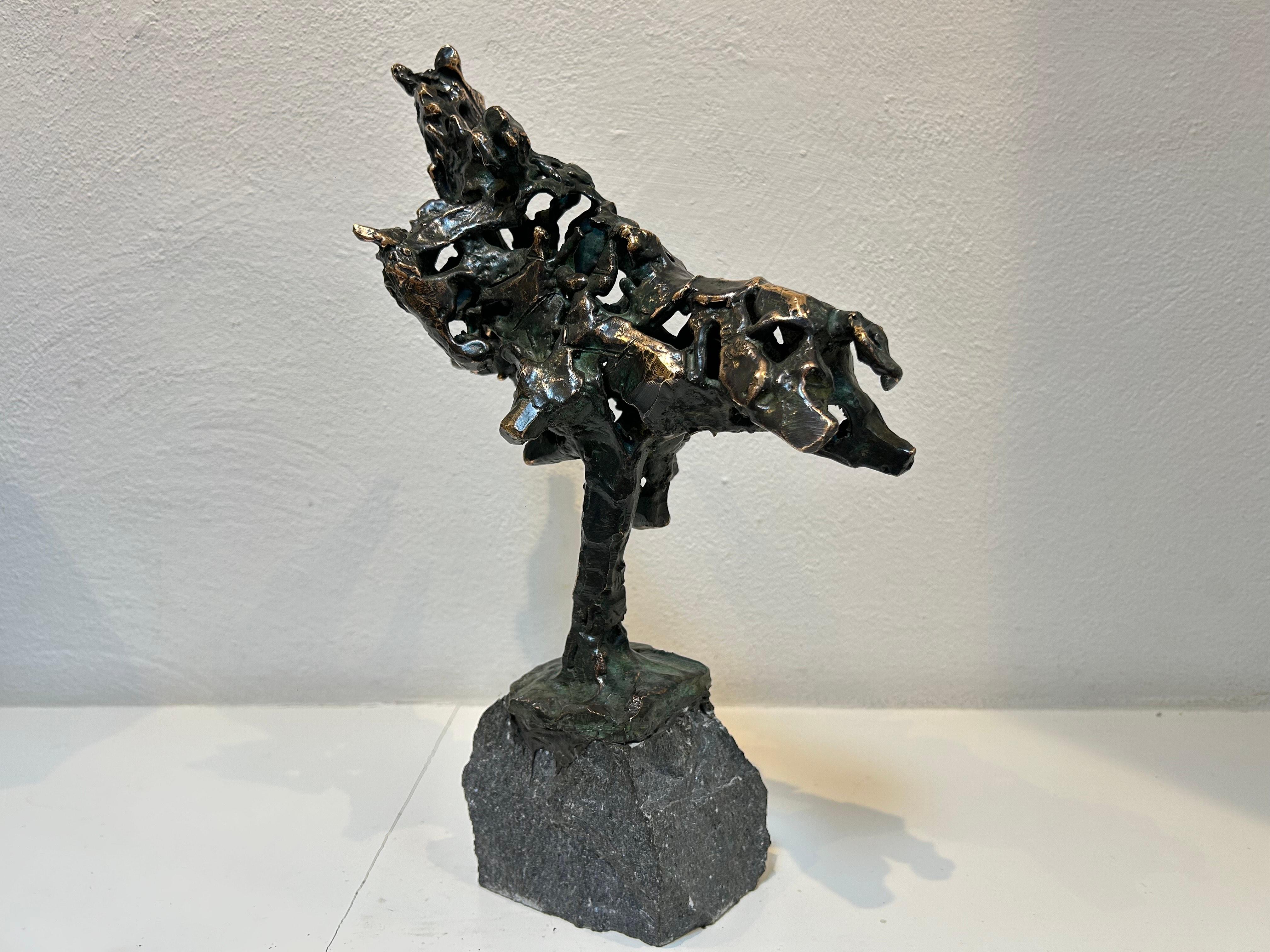 Amazone Ruiter Amazon Horseman Contemporary Animal Men Sculpture Bronze In Stock For Sale 6