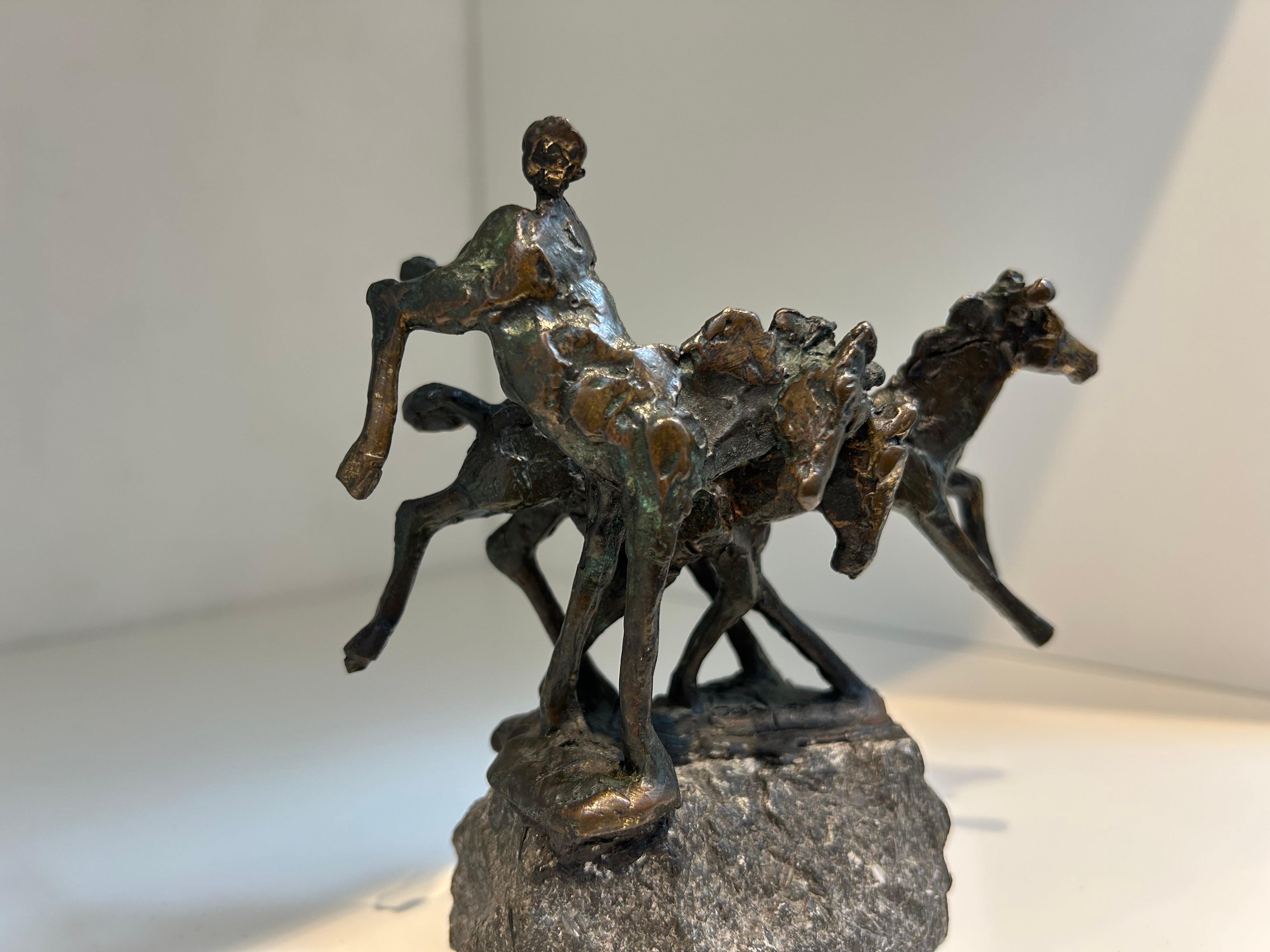 Drie Paarden Tre cavalli Scultura figurativa animale contemporanea In magazzino - Sculpture di Jits Bakker