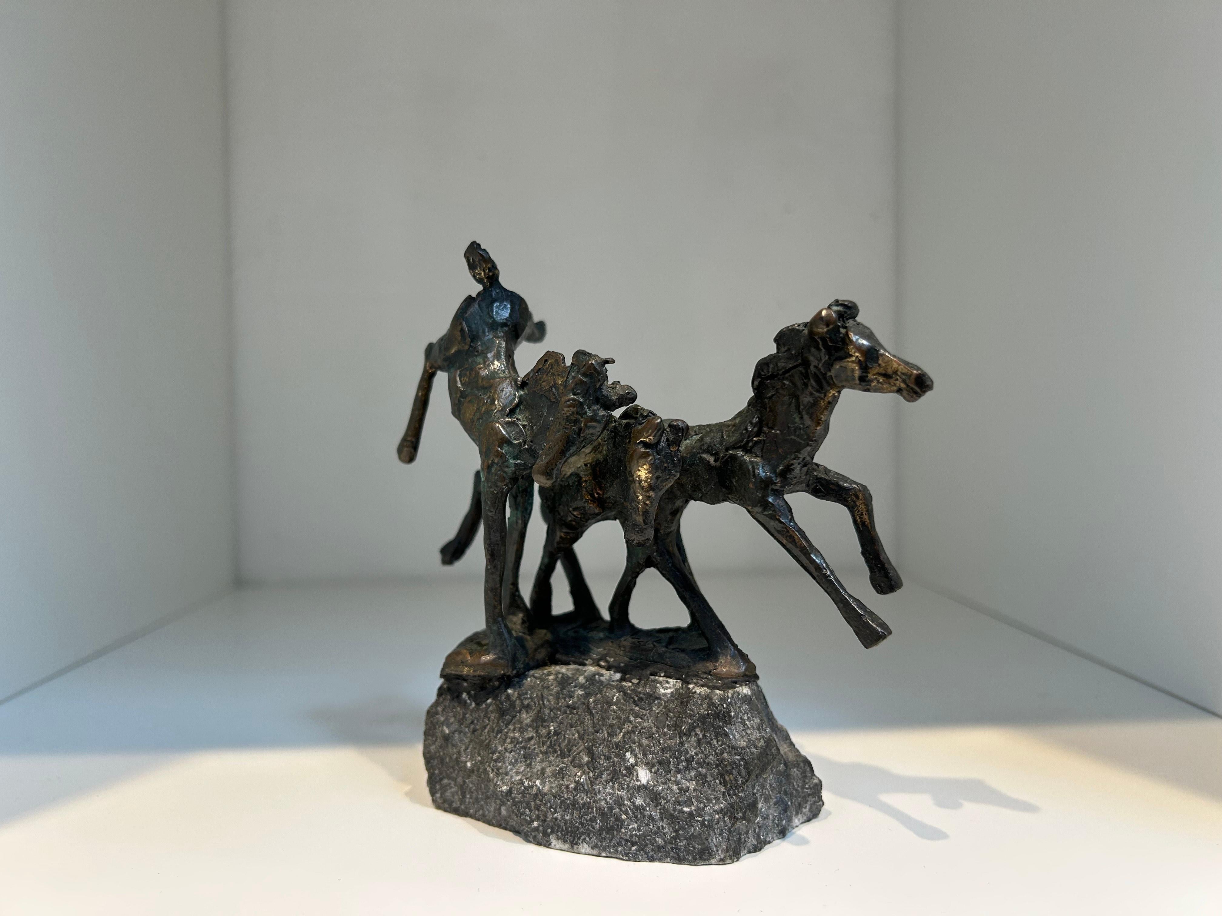 Drie Paarden Tre cavalli Scultura figurativa animale contemporanea In magazzino - Sculpture Contemporaneo di Jits Bakker