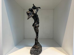 Happiness Big Woman Child Bronce Escultura Contemporánea Figurativa En Stock