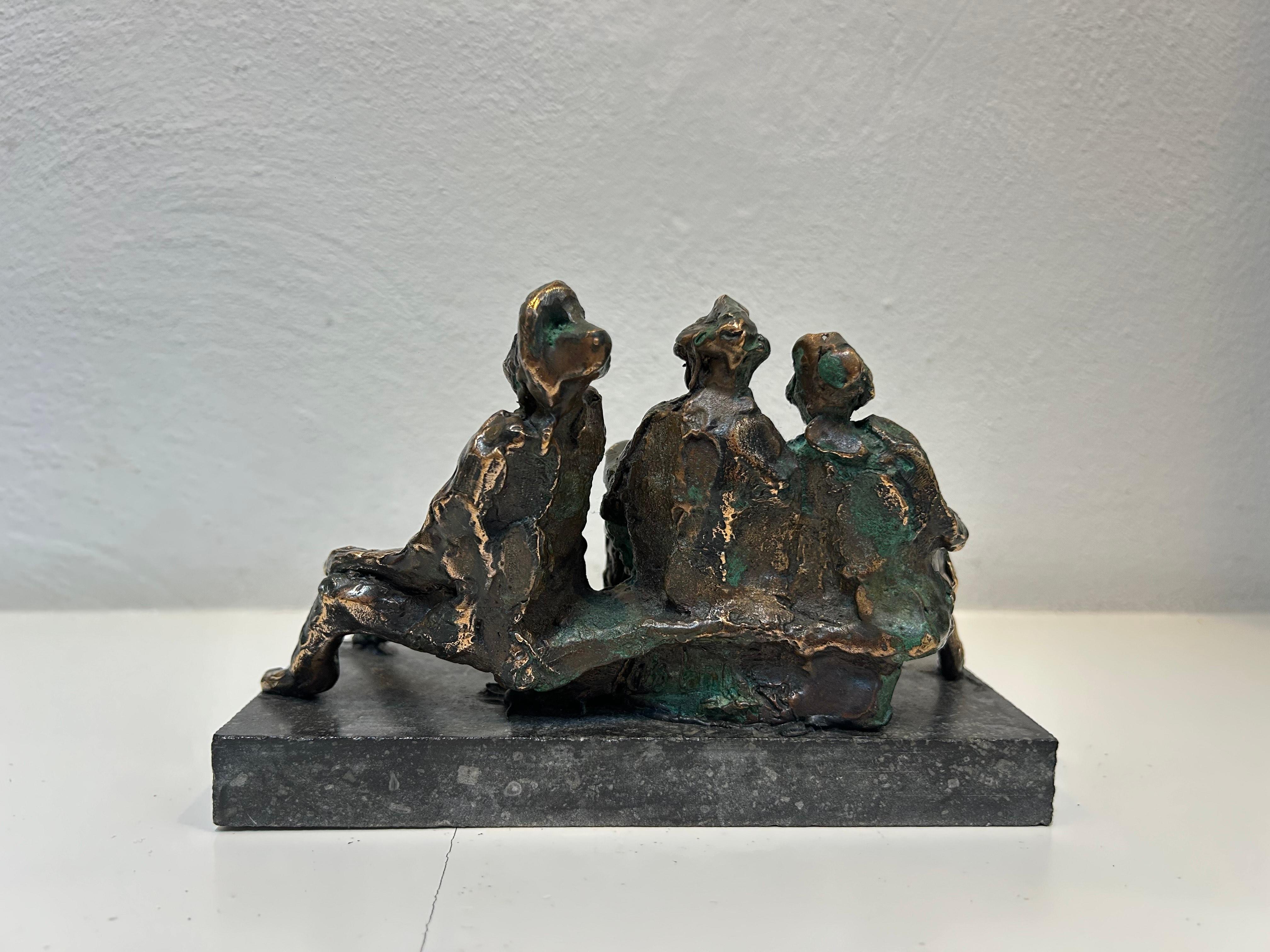 Herinnering 2 Memory 2 Bronze People on Bench Figurative Sculpture Contemporary For Sale 5