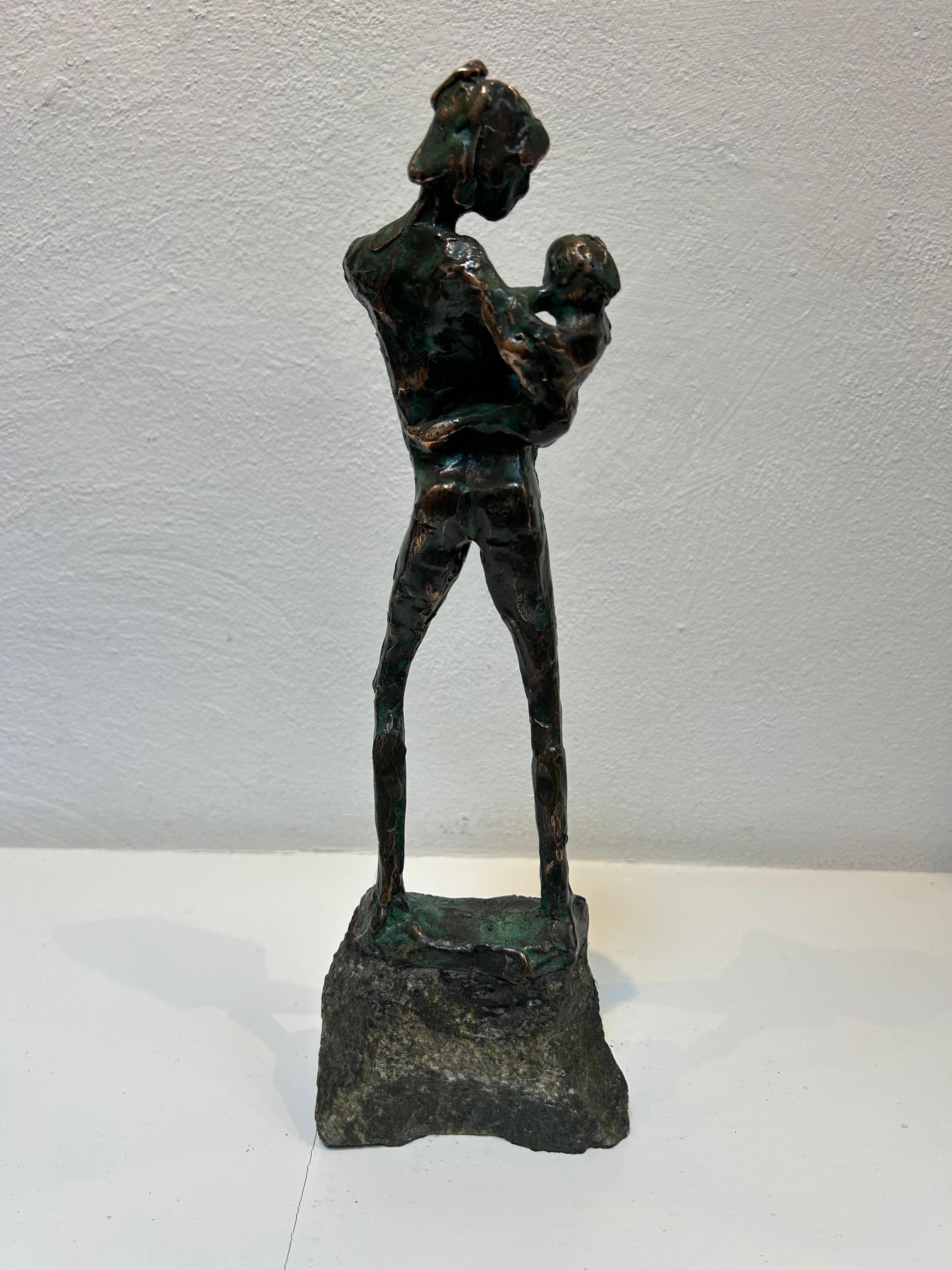 Heup-moeder Hip-Mother with Child nudo Figurativo Donna Scultura Contemporanea in vendita 4