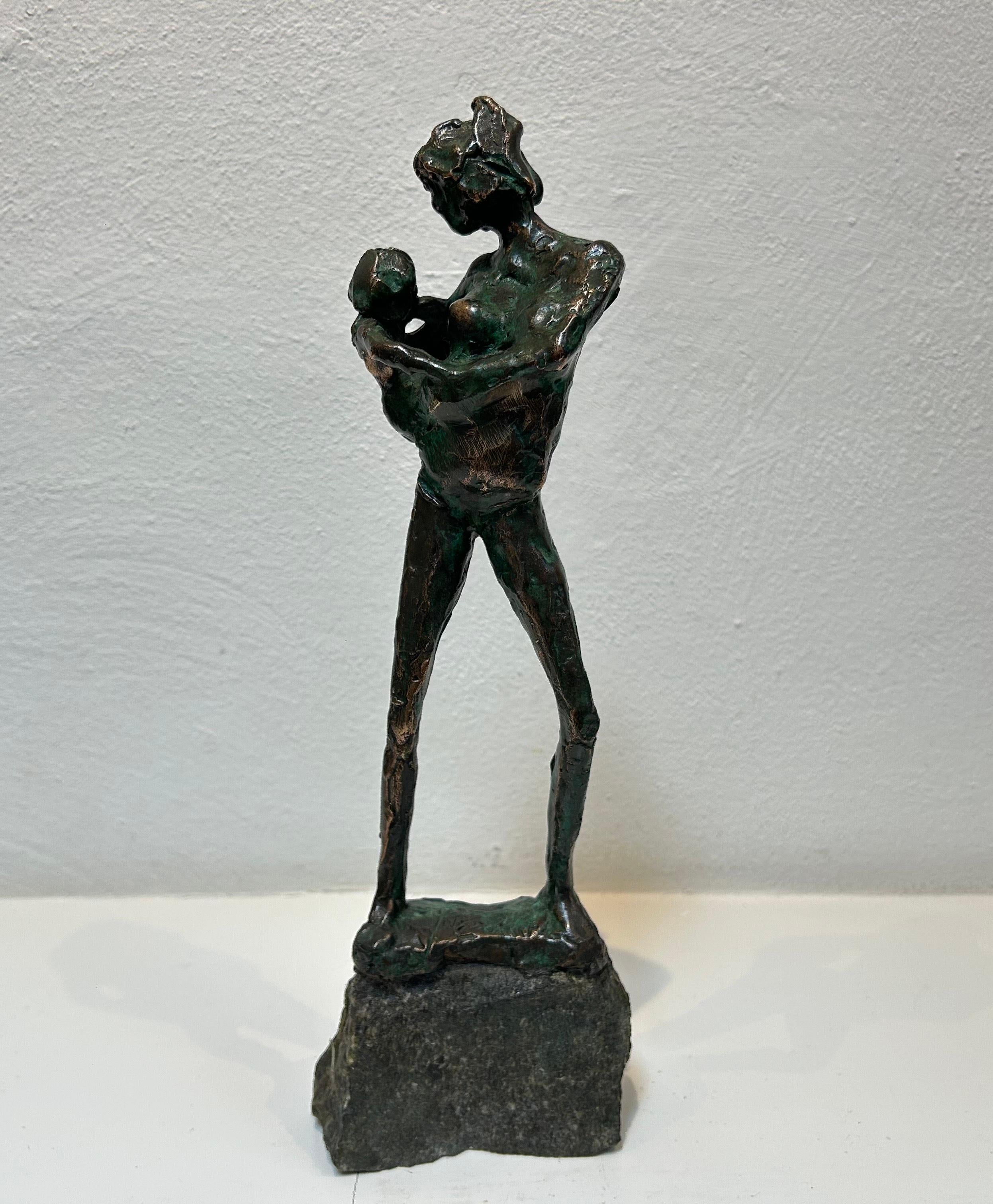 Nude Sculpture di Jits Bakker - Heup-moeder Hip-Mother with Child nudo Figurativo Donna Scultura Contemporanea