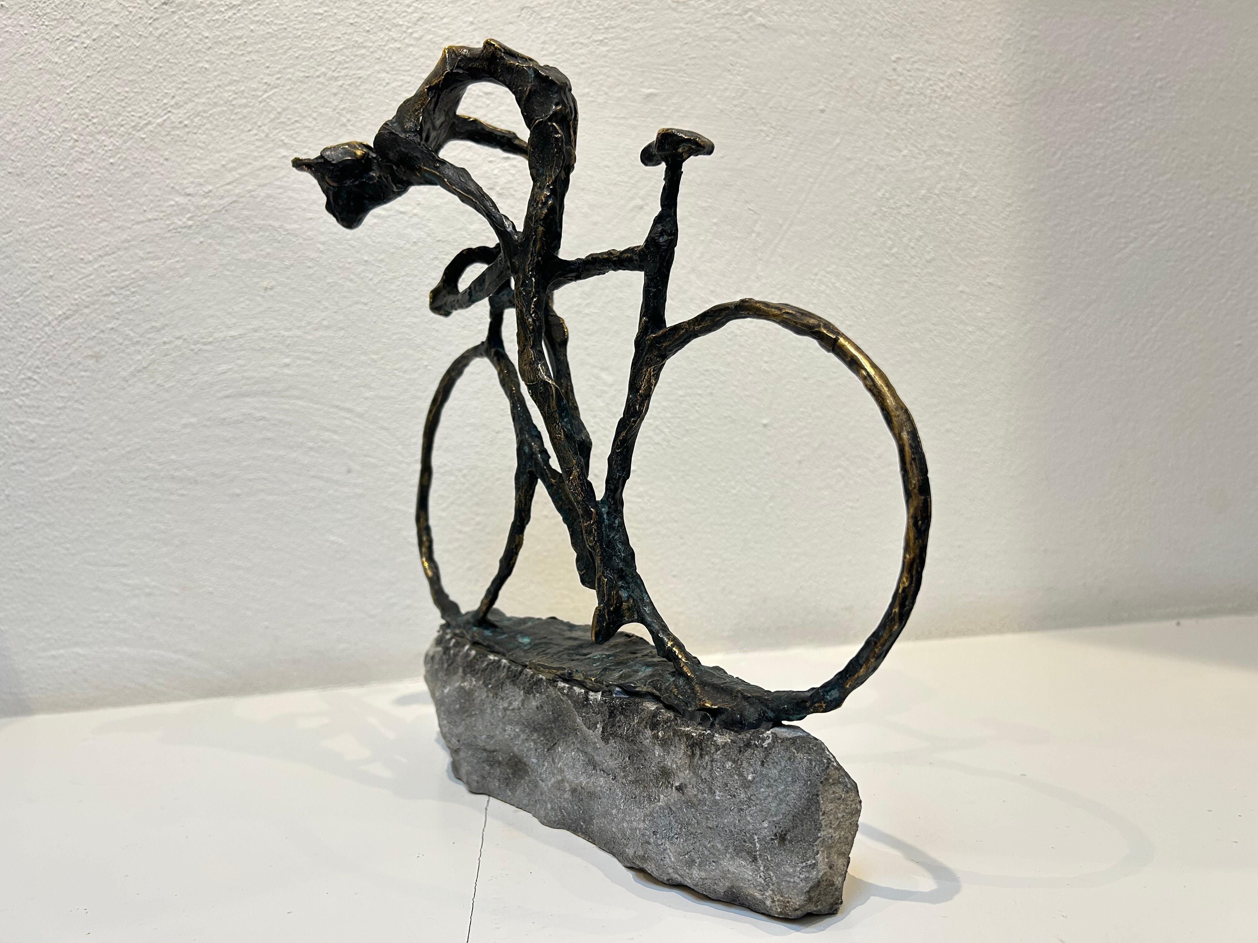 Klimmer Climber Bronze Contemporary Figurative Cyclist Sculpture Bike Men New For Sale 7