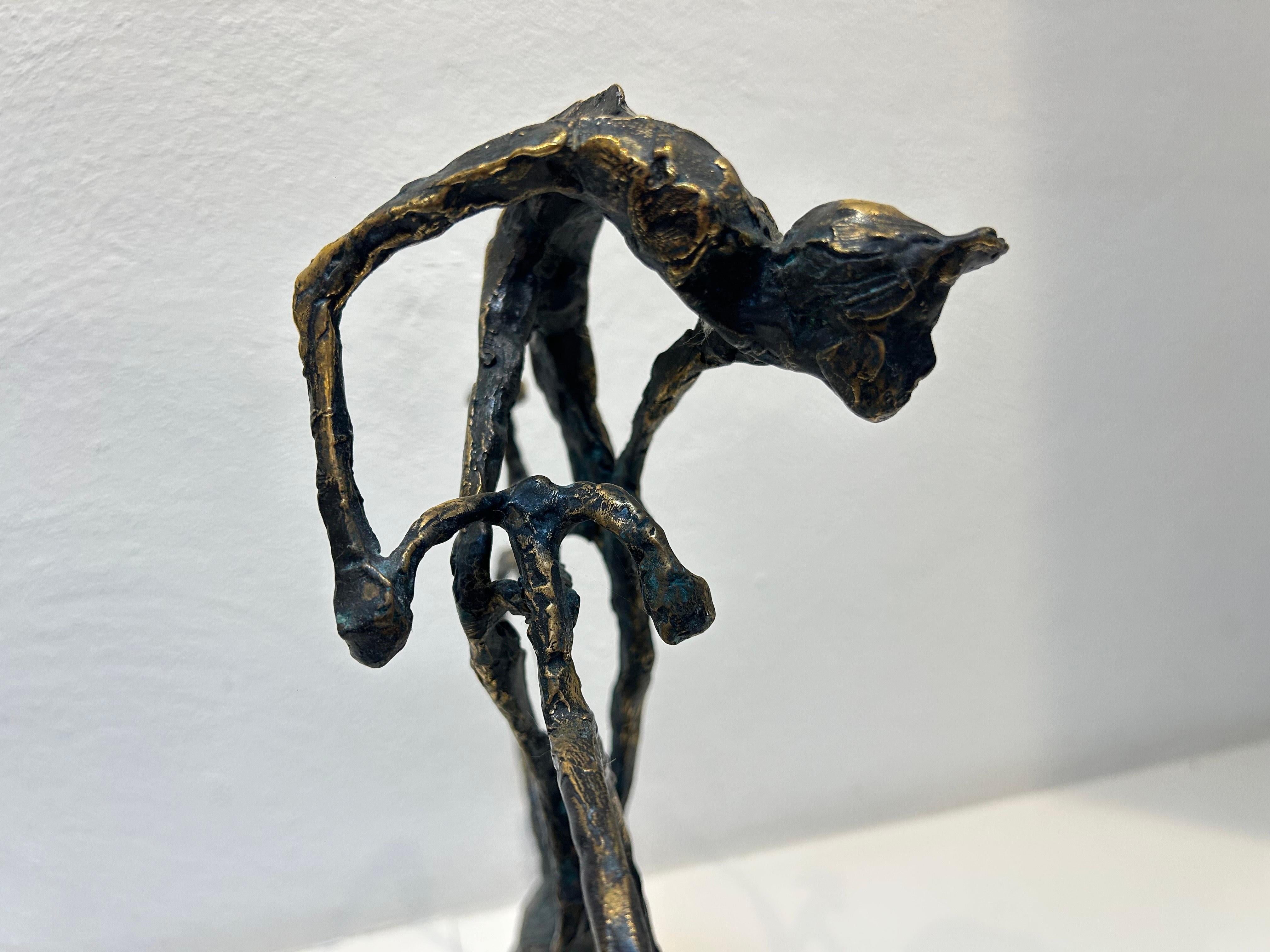 Klimmer Climber Bronze Contemporary Figurative Cyclist Sculpture Bike Men New

Jits Bakker was a versatile Dutch artist: sculptor, painter, watercolorist, drawer, glass artist, silversmith, and graphic artist. He refused to be confined by one