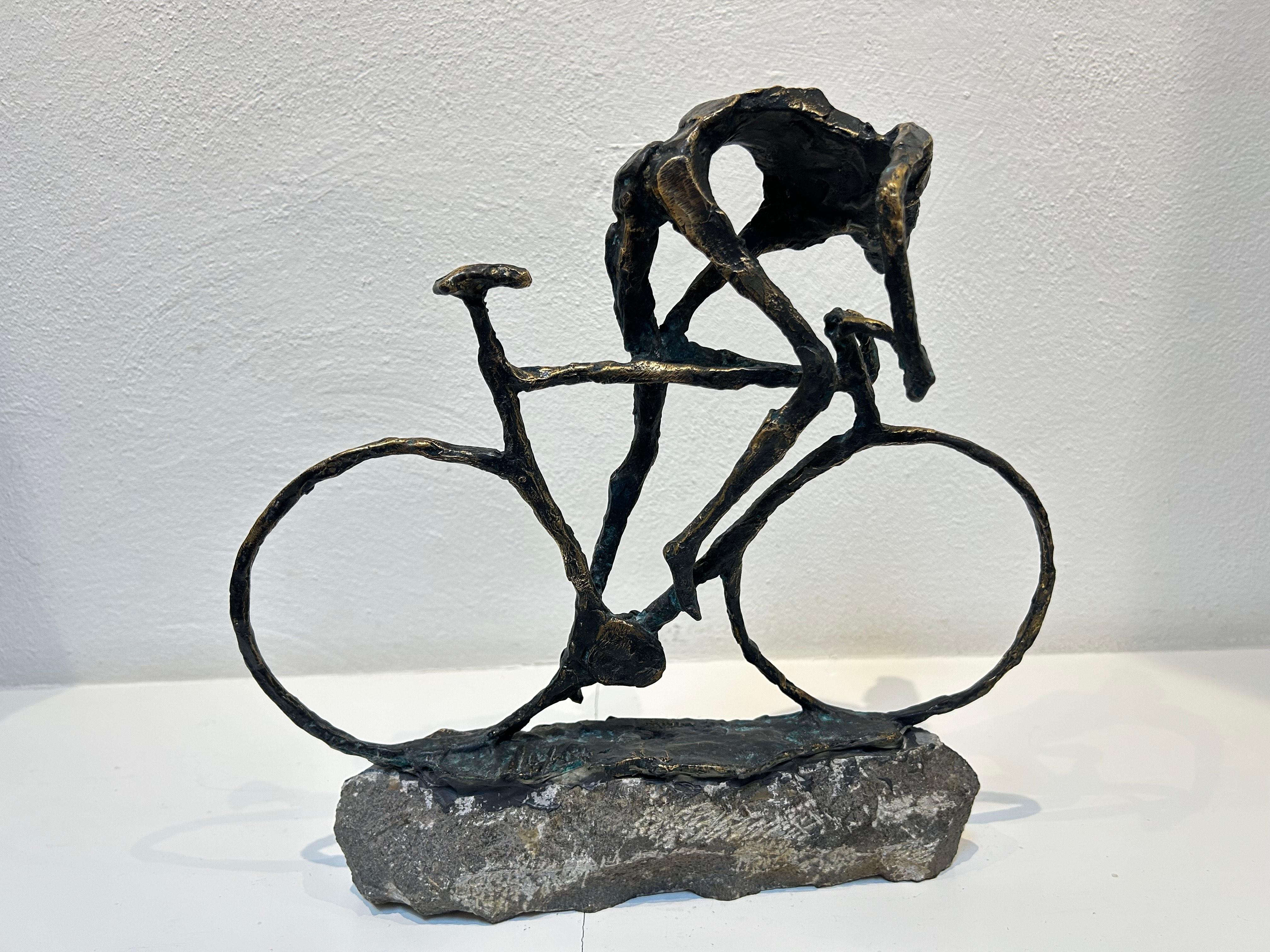 Klimmer Climber Bronze Contemporary Figurative Cyclist Sculpture Bike Men New For Sale 2