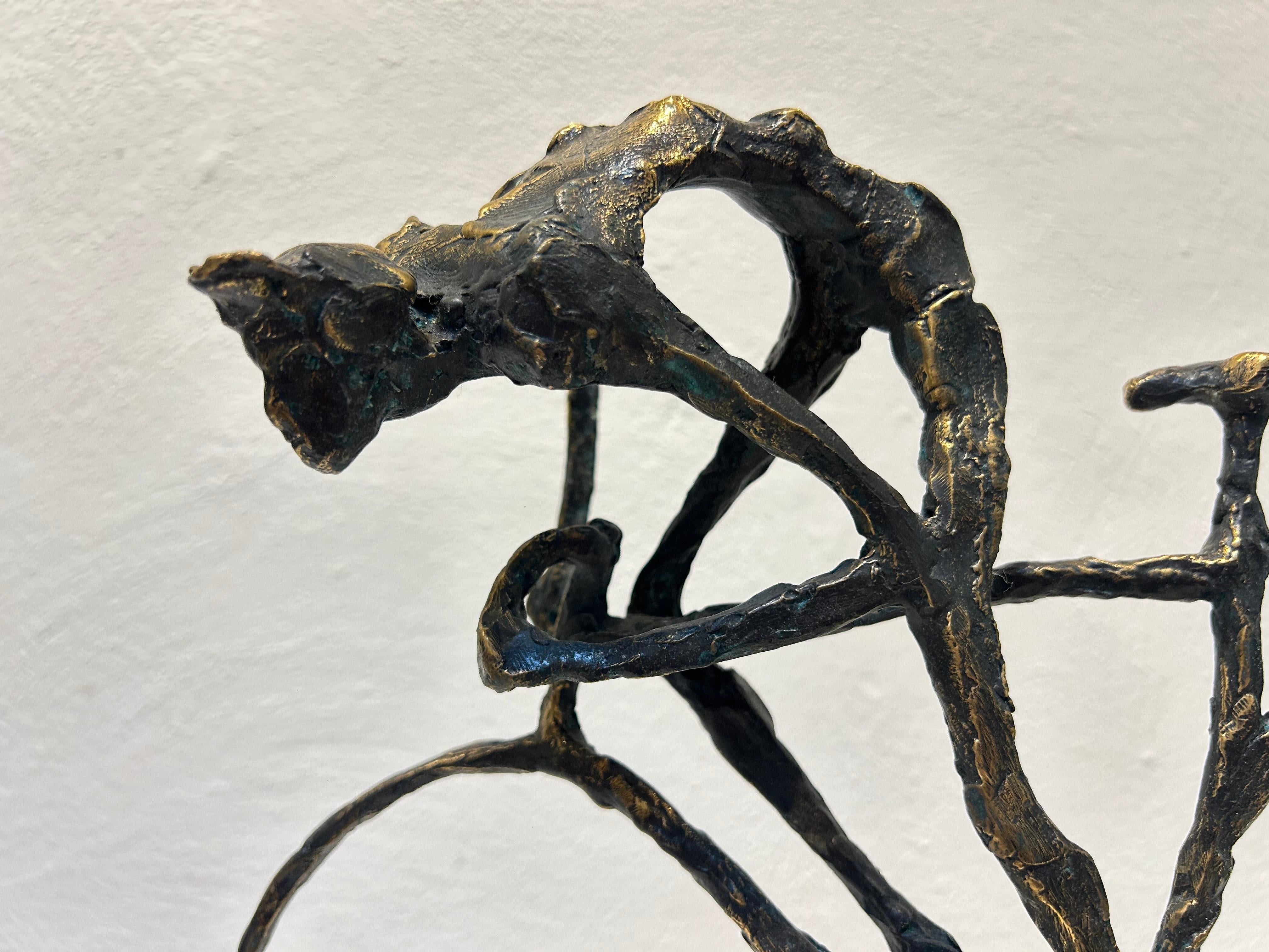 Klimmer Climber Bronze Contemporary Figurative Cyclist Sculpture Bike Men New For Sale 4