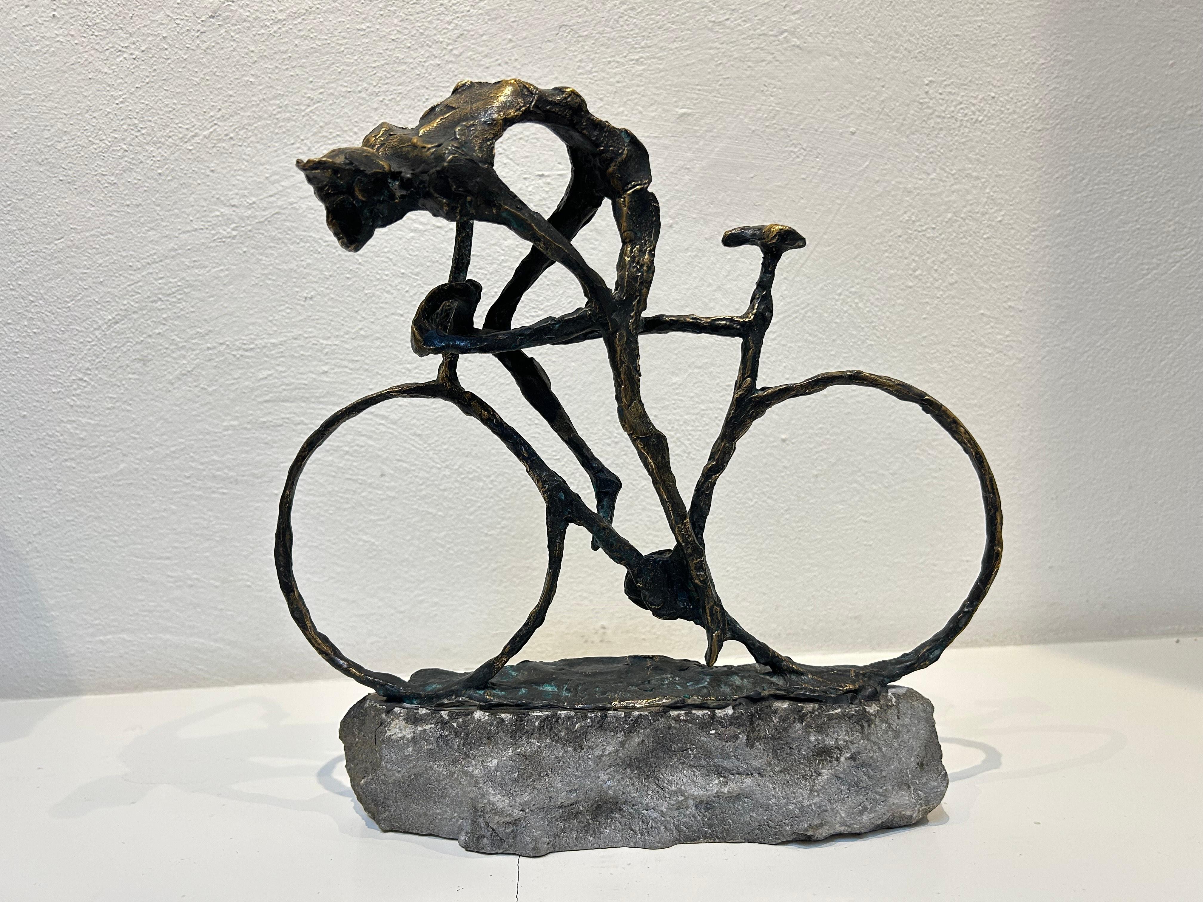 Klimmer Climber Bronze Contemporary Figurative Cyclist Sculpture Bike Men New For Sale 5