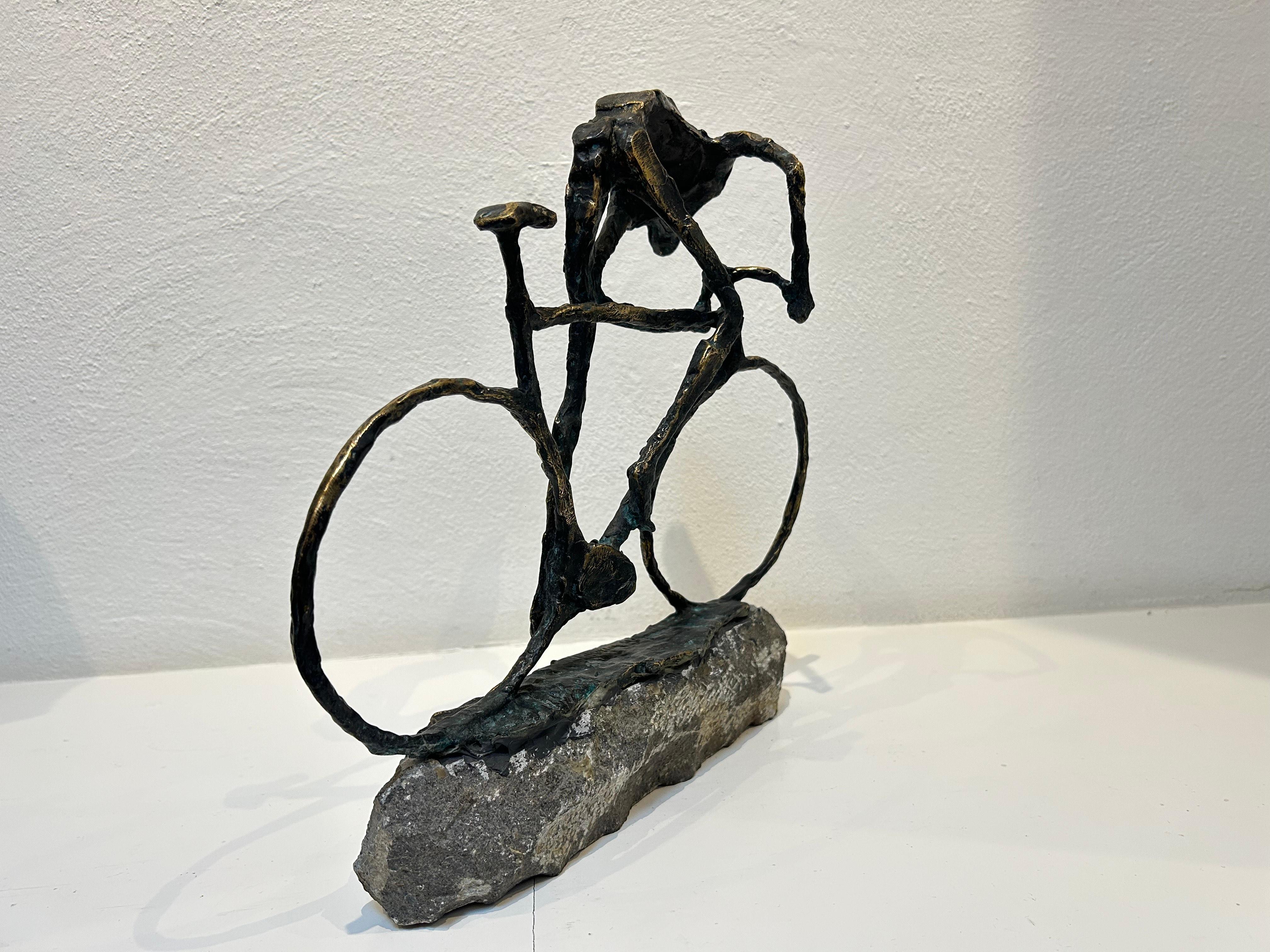 Klimmer Climber Bronze Contemporary Figurative Cyclist Sculpture Bike Men New For Sale 6
