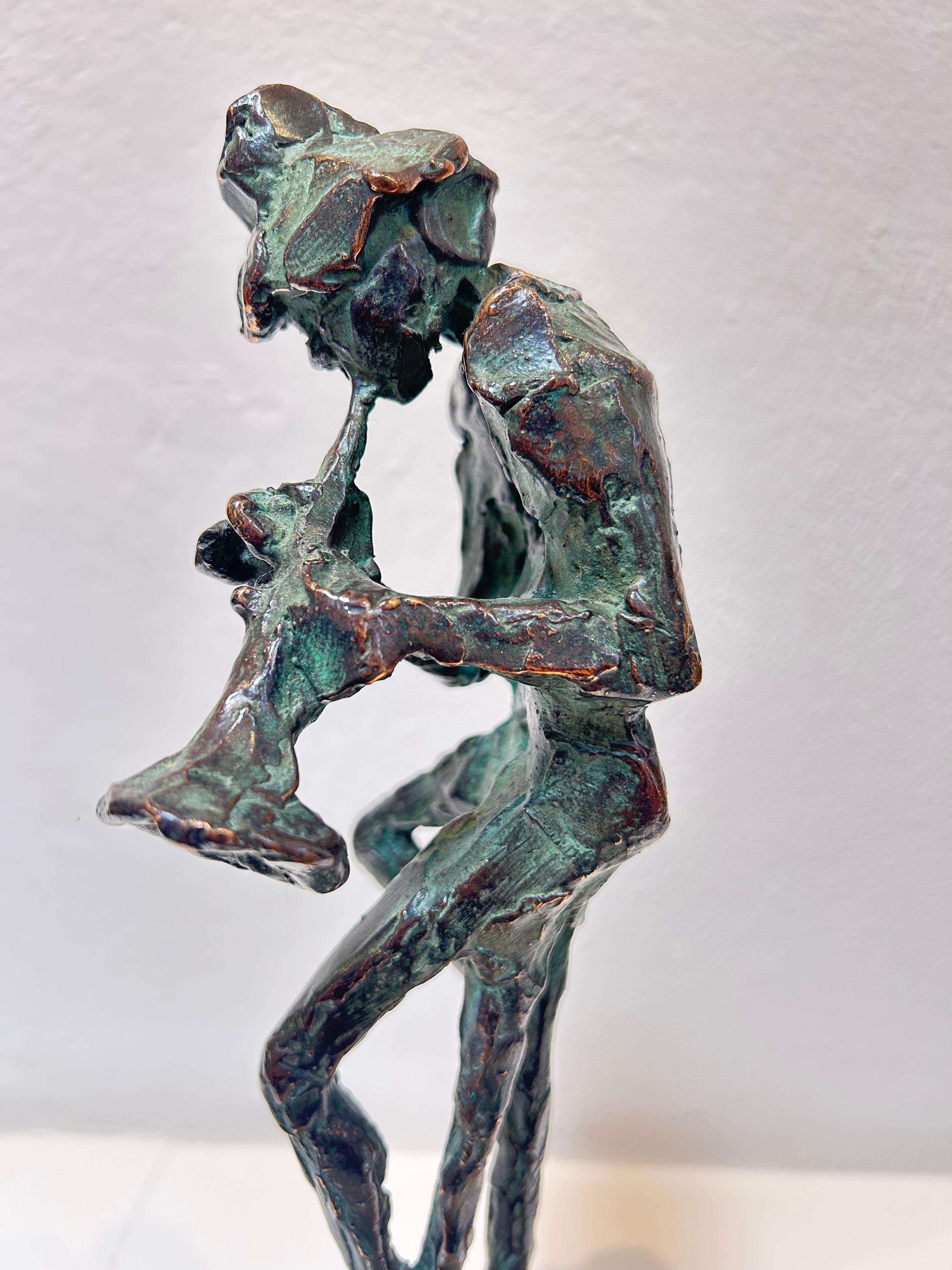 Miles Davis Trumpetist Jazz Musician Bronce Escultura Figurativa Hombre En Stock en venta 2
