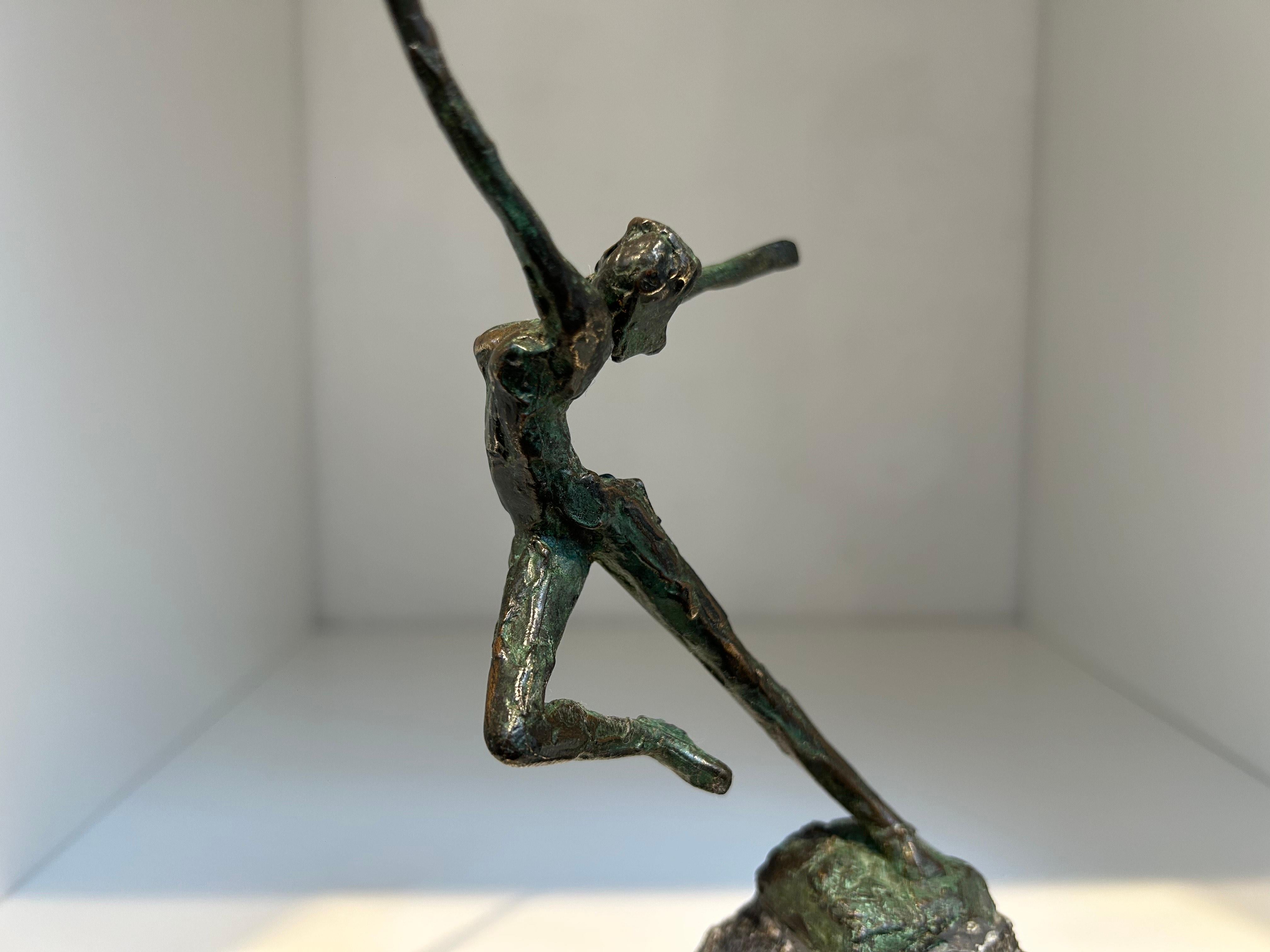 Olympiade Danseres Bailarina Olímpica Bronce Escultura Figurativa Mujer Cuerpo Desnudo - Sculpture de Jits Bakker