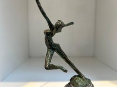 Olympiade Danseres Olympian Dancer Bronzo Scultura di donna figurativa Corpo nudo