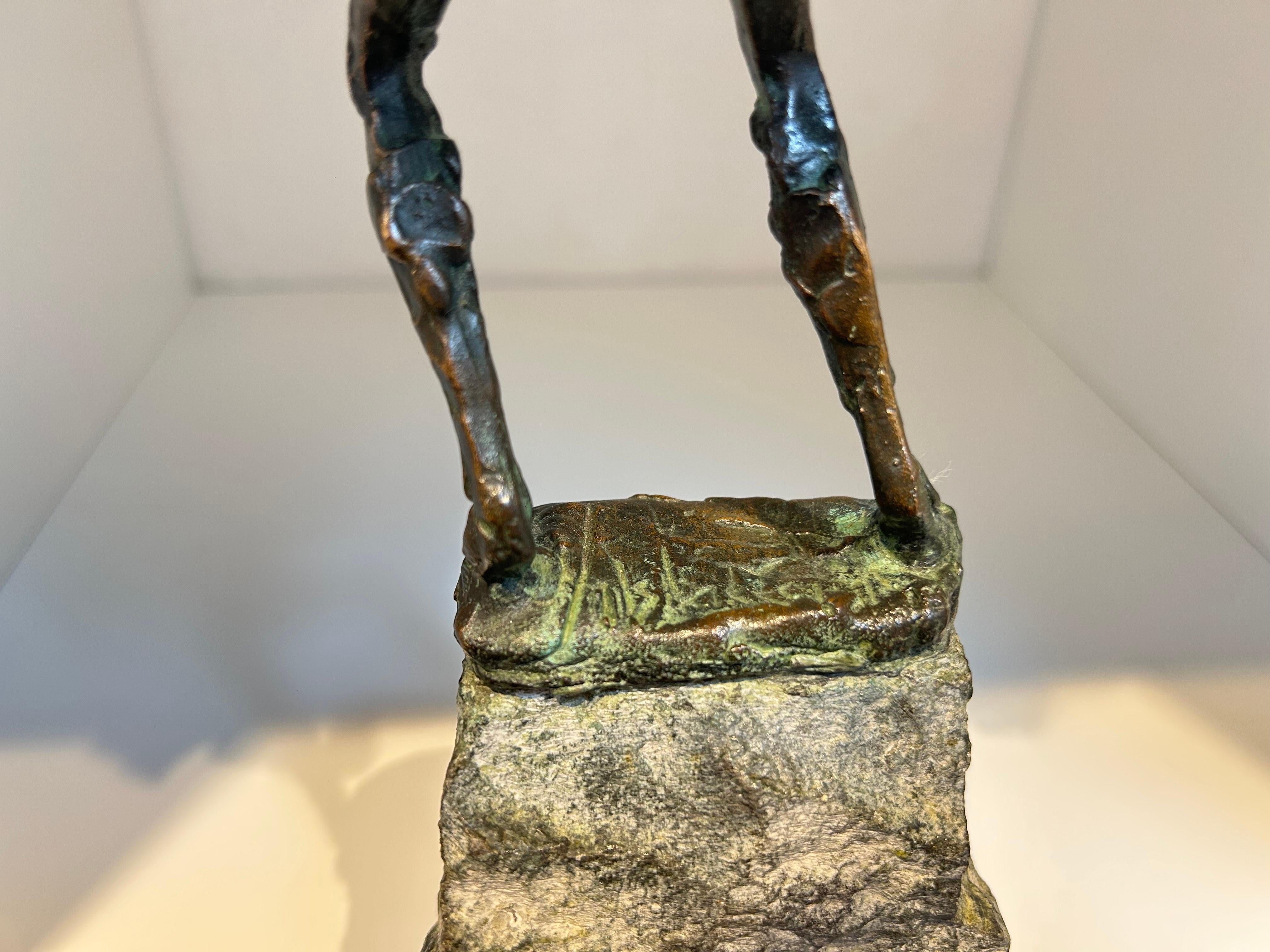 Sax Solo Saxofonista Músico Escultura Contemporánea Figurativa Bronce En Stock en venta 5