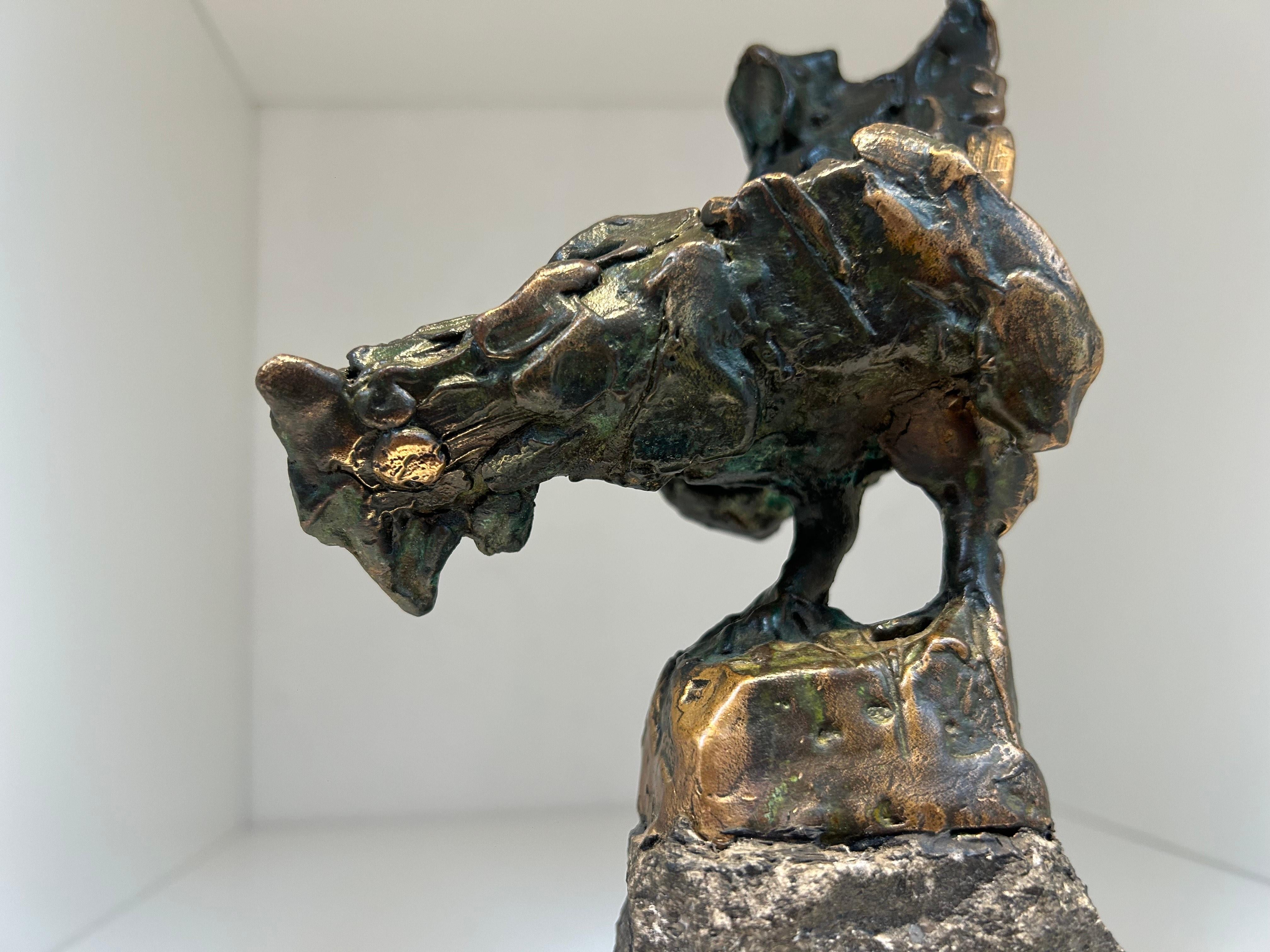 Scharrelkip Free Range Chicken Figurative Animal Sculpture Bronze Contemporary For Sale 3