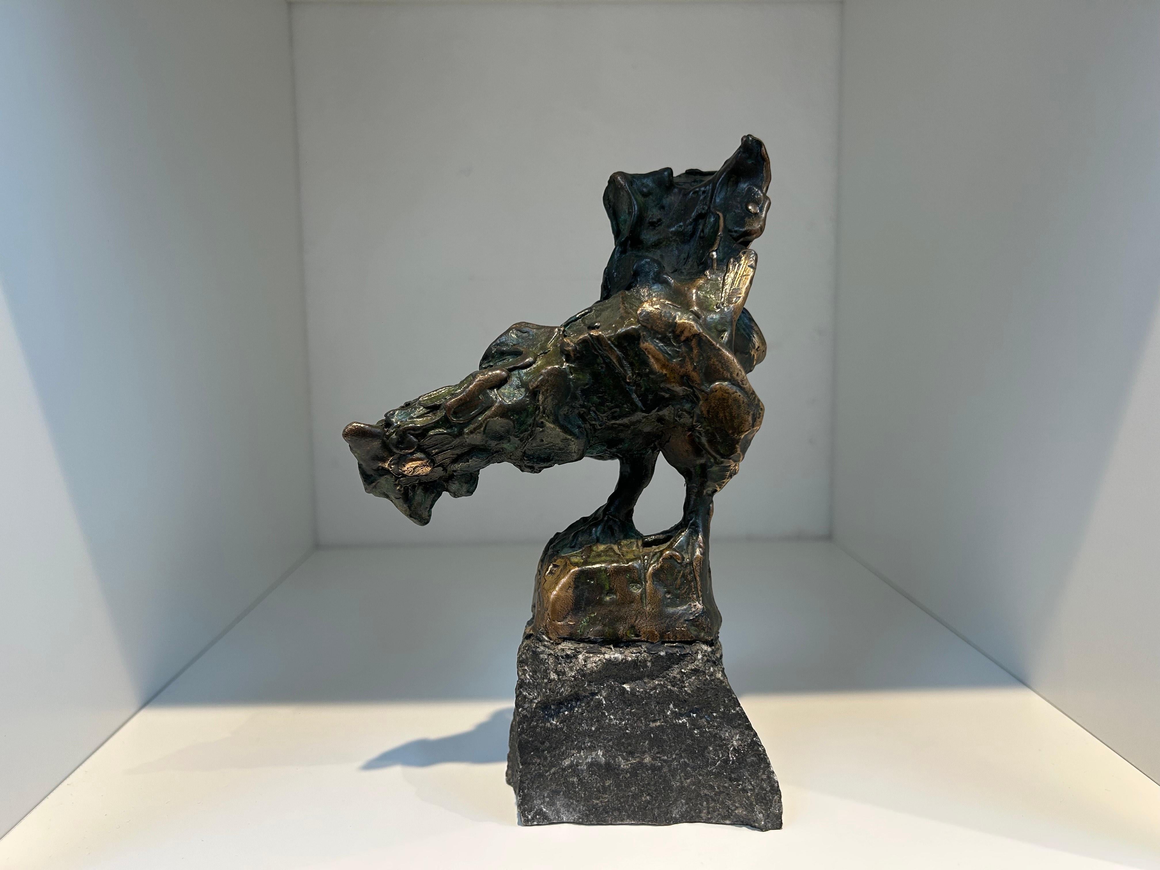 Scharrelkip Free Range Chicken Figurative Animal Sculpture Bronze Contemporary For Sale 4