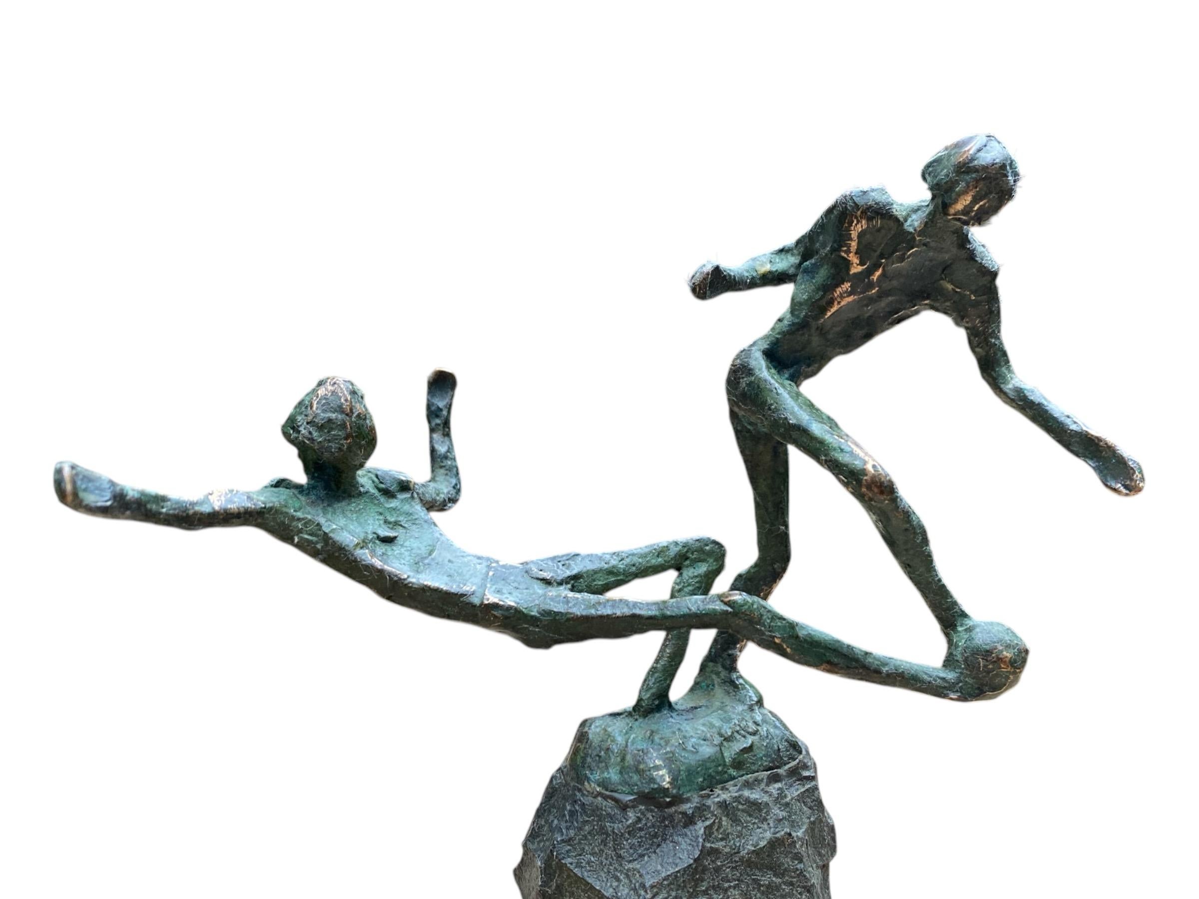 Scultura in bronzo scorrevole Calcio Sport Artista olandese In magazzino