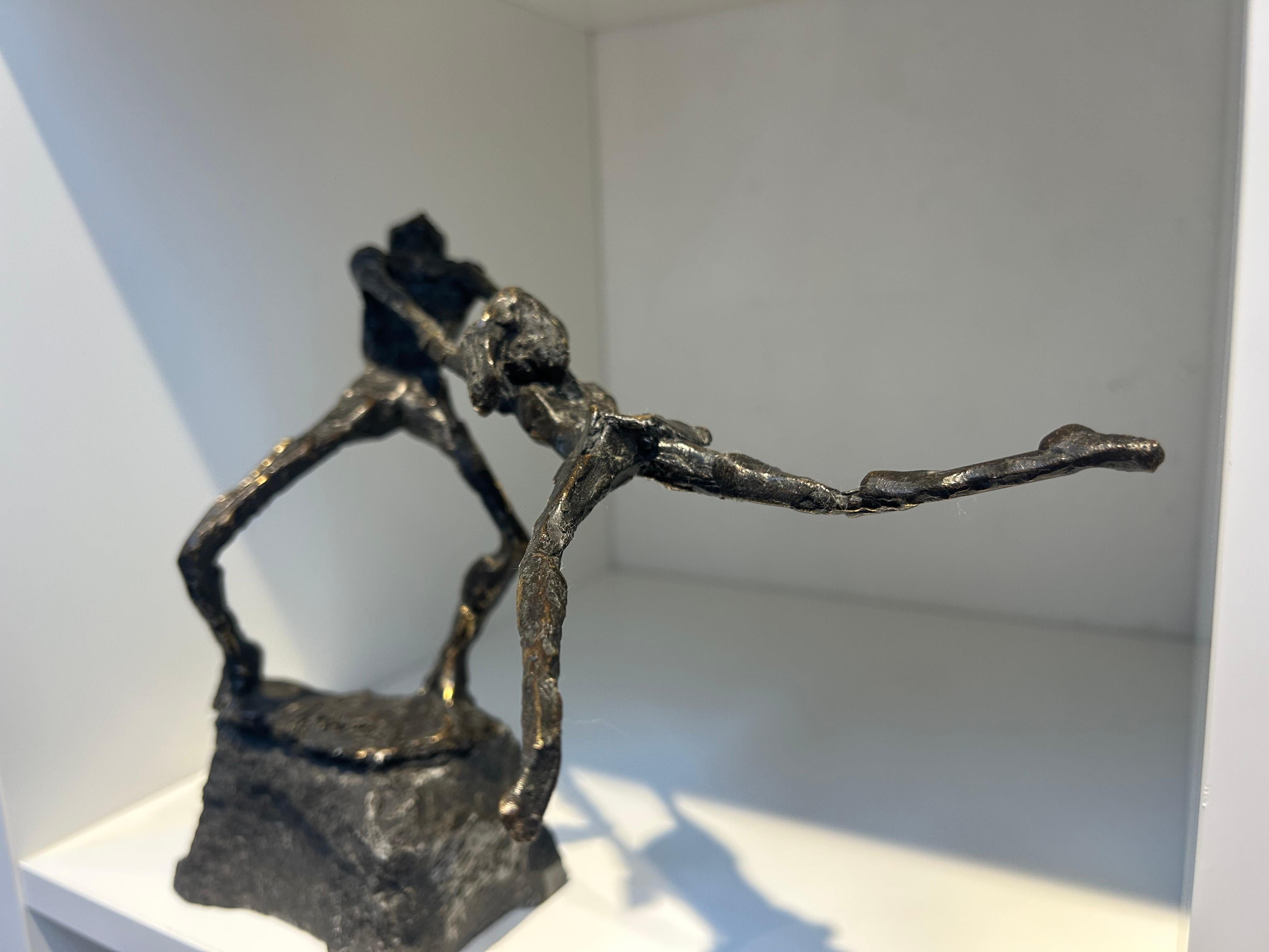 Slingeren Swinging Bronze Sculpture Figurative In Stock

About Jits Bakker (1937-2014)
Sculptor, painter, watercolorist, drawer, glass artist, silversmith, graphic artist. The artist did not settle for the limitations of one discipline and preferred