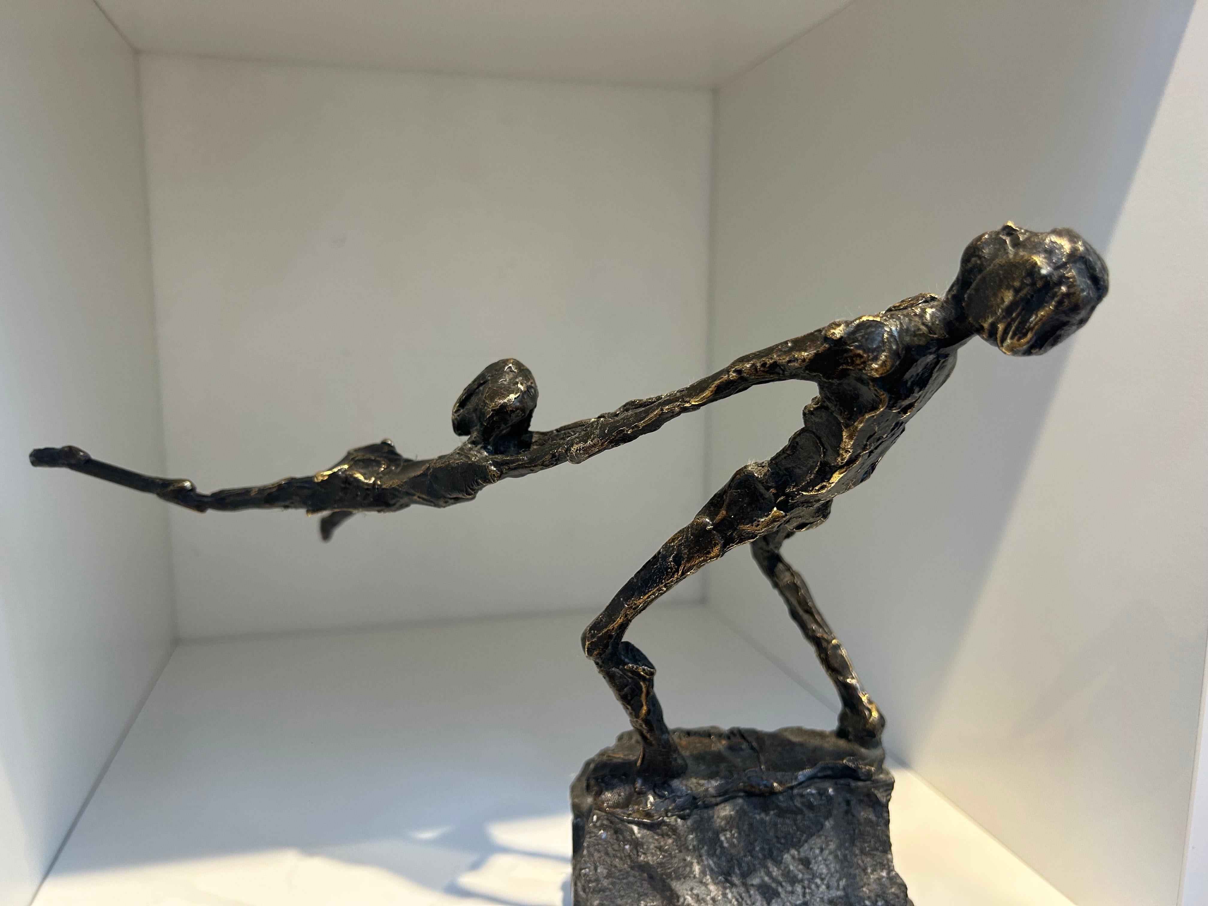 Slingeren Swirling Swinging Bronze Sculpture Dancing Figurative In Stock For Sale 4
