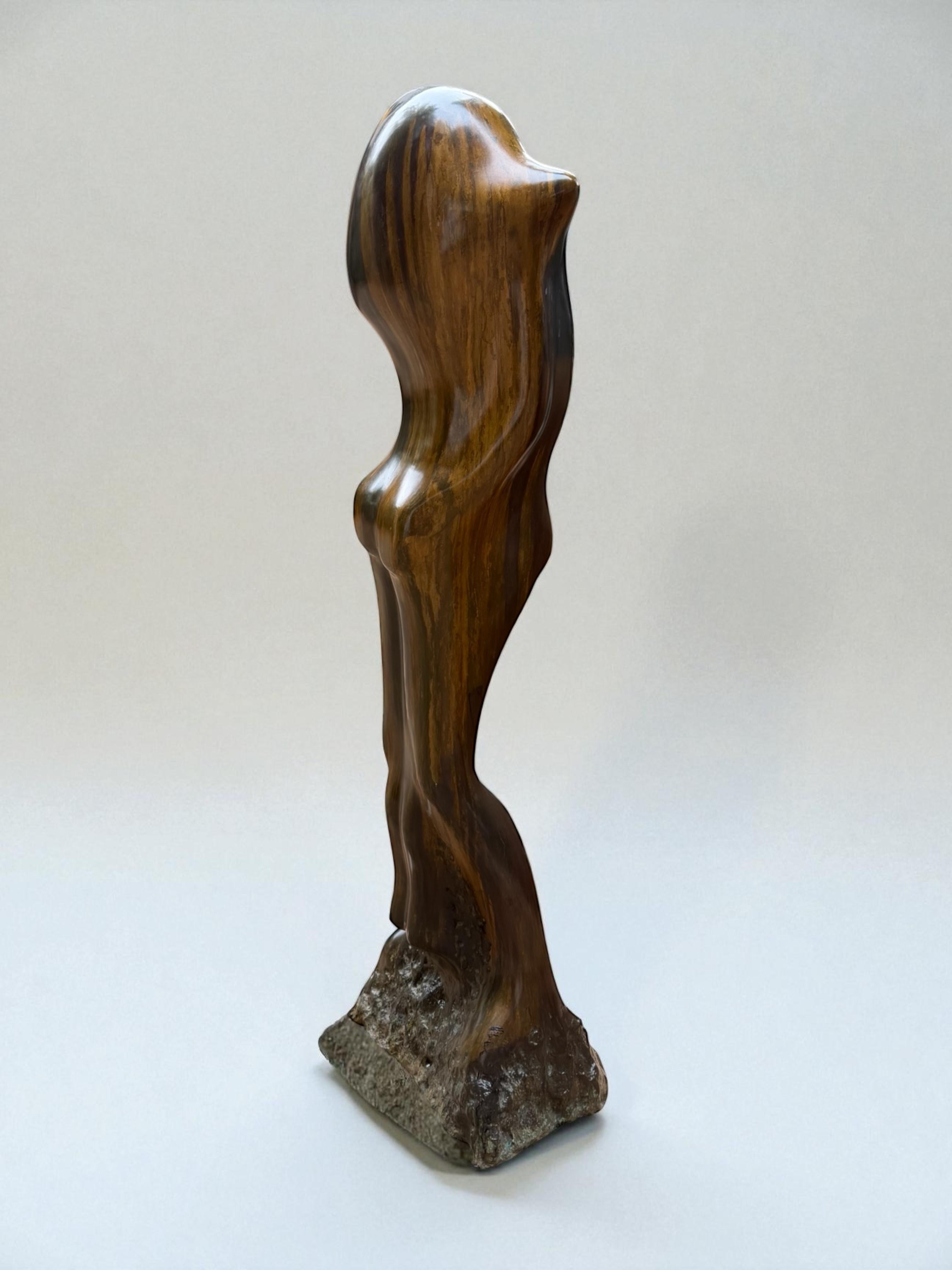 Verlangen no. 12 Desire Bronze Sculpture Figurative  Human Emotion In Stock - Gold Figurative Sculpture by Jits Bakker