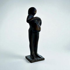 Verlangen no. 3 Desire Longing Bronze Sculpture Mother Pregnant In Stock