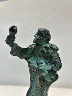 Vinoloog Vinologue Dégustation de vin Bronze Figurative Homme Sculpture Contemporaine