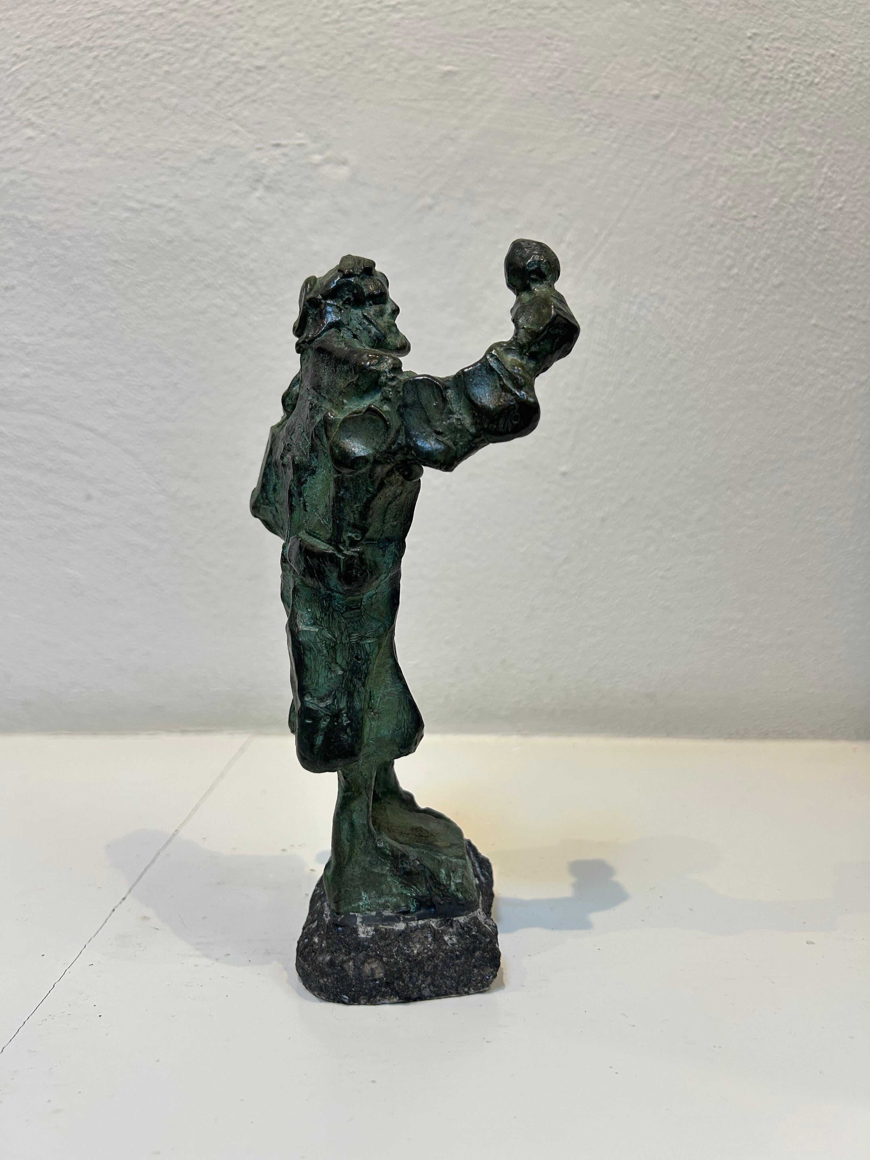 Vinoloog Vinologist Wine Tasting Bronze Figurative Men Sculpture Contemporary For Sale 2