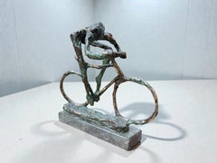 Wielrenner Bike Cyclist Bicycle Bronze Sculpture Figure Sport En stock