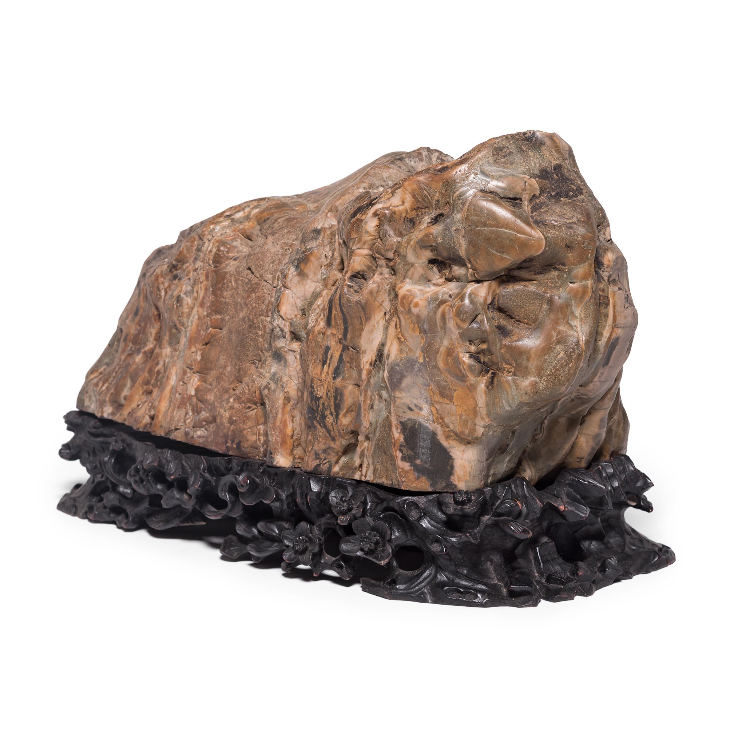 Chinese Jiulongbi Mountain Meditation Stone For Sale