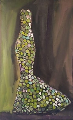 Marmeid Dress, Painting, Acrylic on Canvas