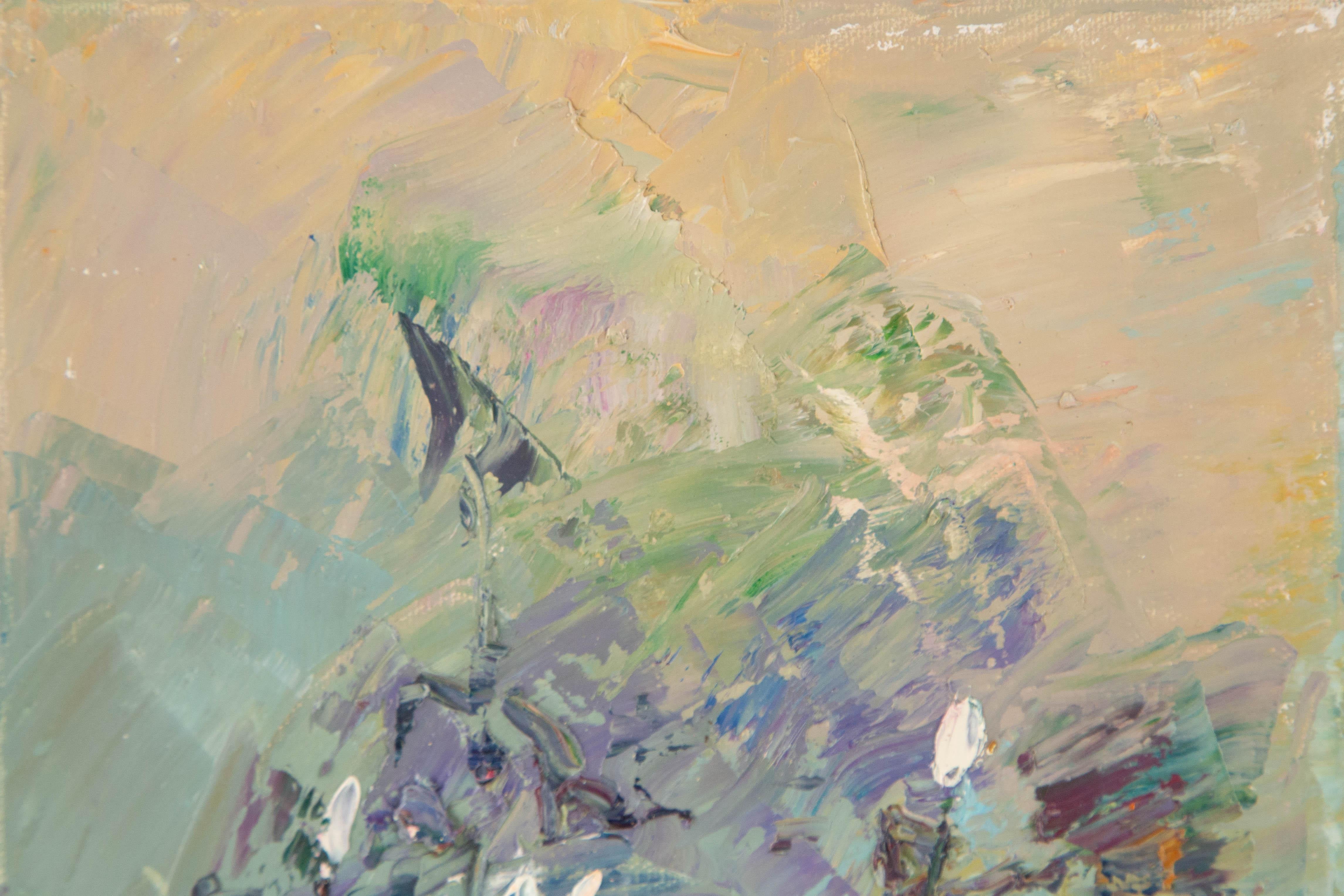 Jiwei Chen Floral Original Öl auf Leinwand 