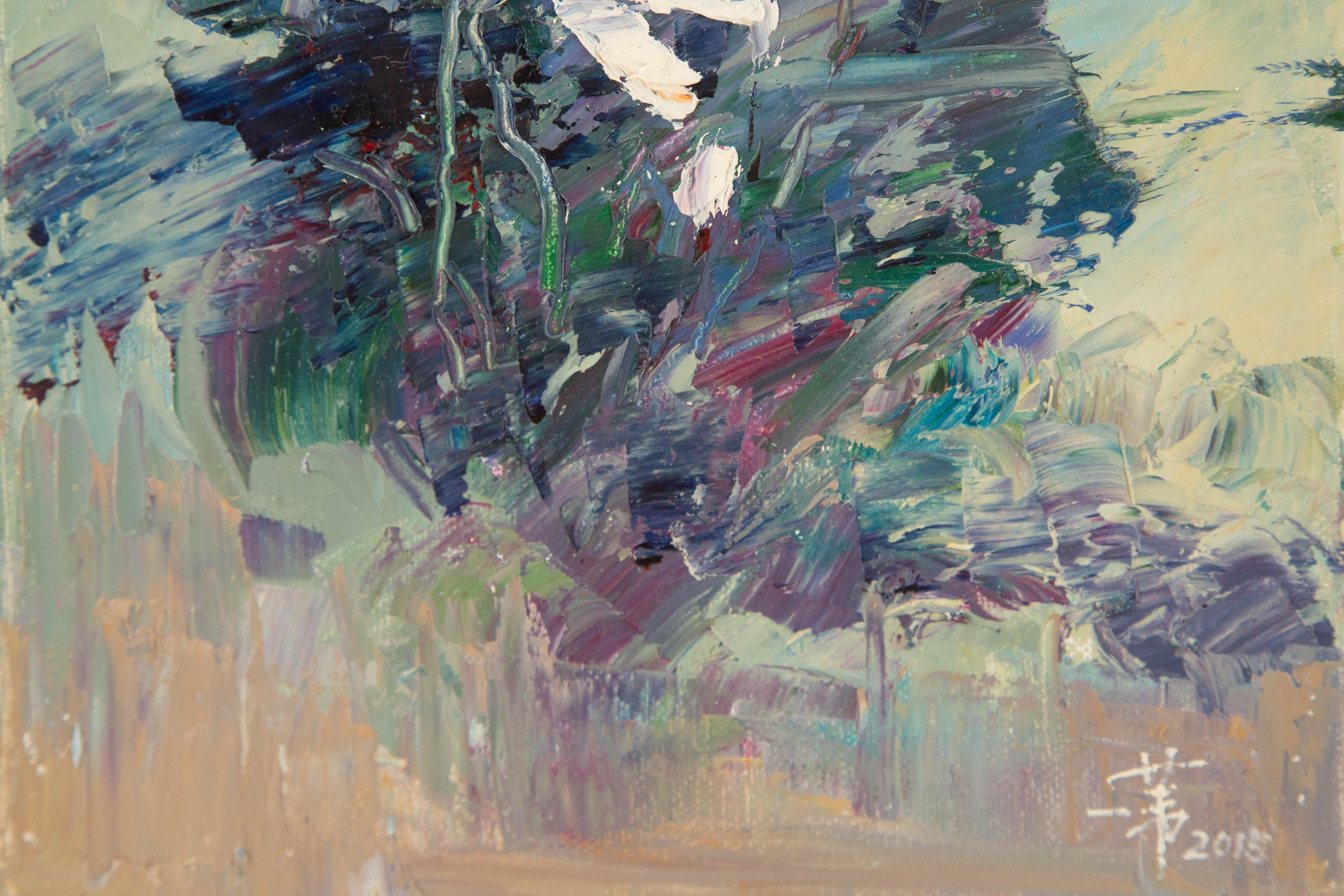 Jiwei Chen Floral Original Öl auf Leinwand 