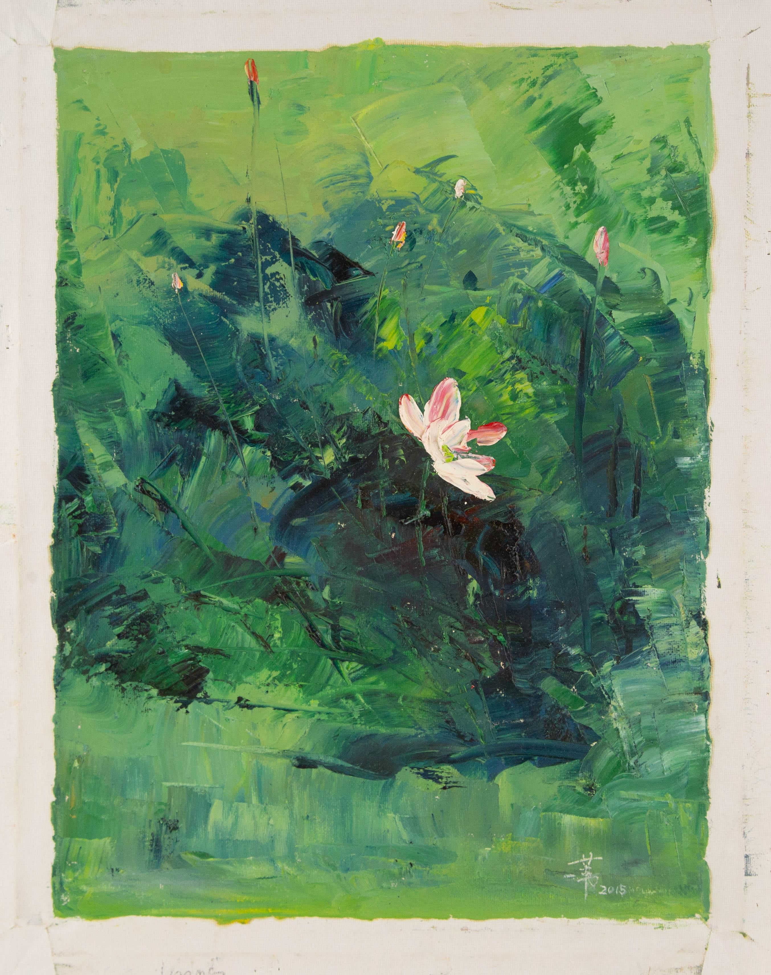 Jiwei Chen Floral Original Öl auf Leinwand 